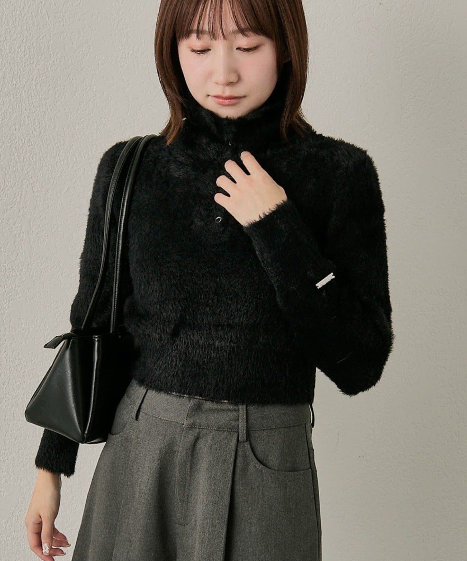 mline(エムライン) [mline]シャギーハイネックニット