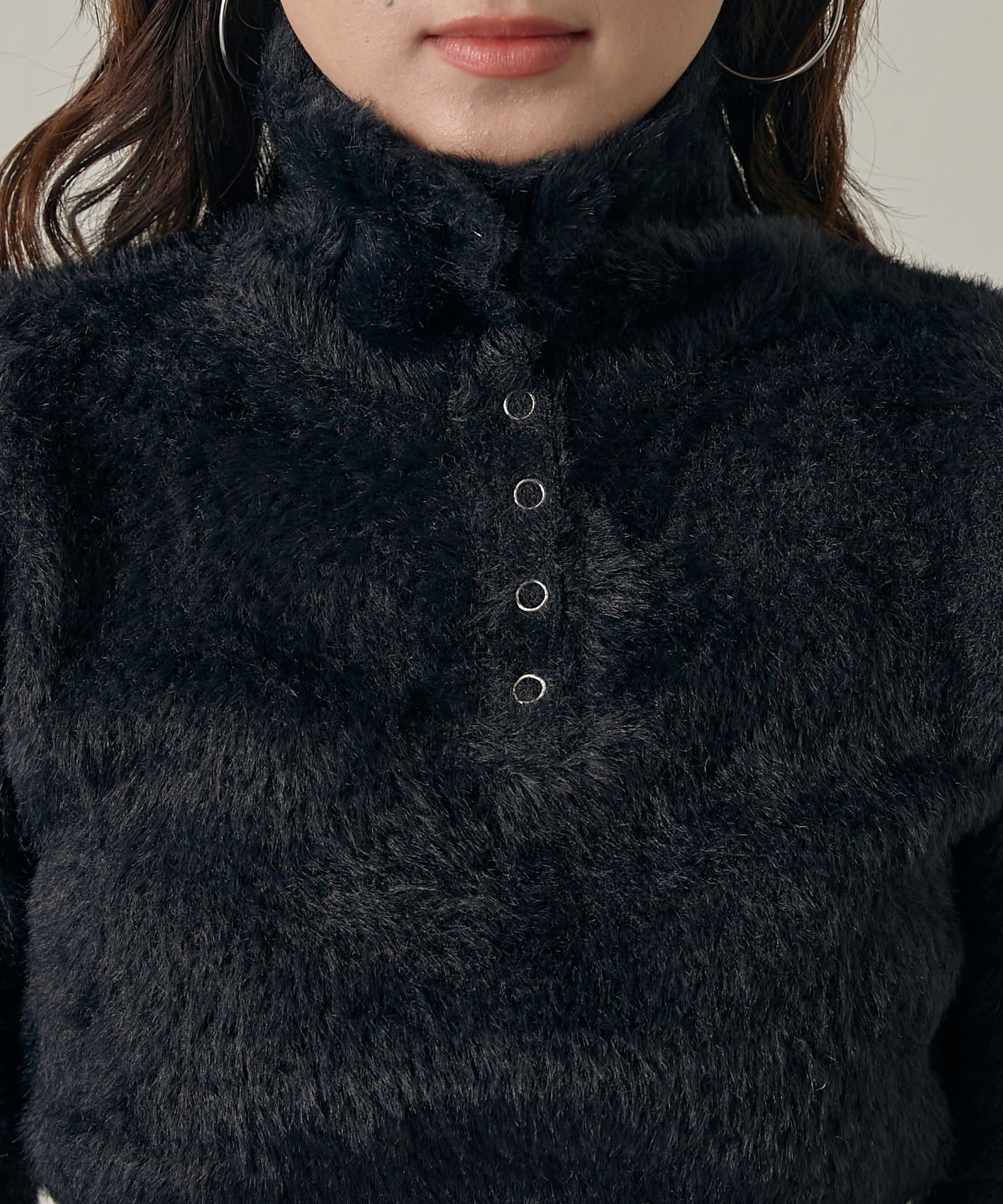 mline(エムライン) [mline]シャギーハイネックニット