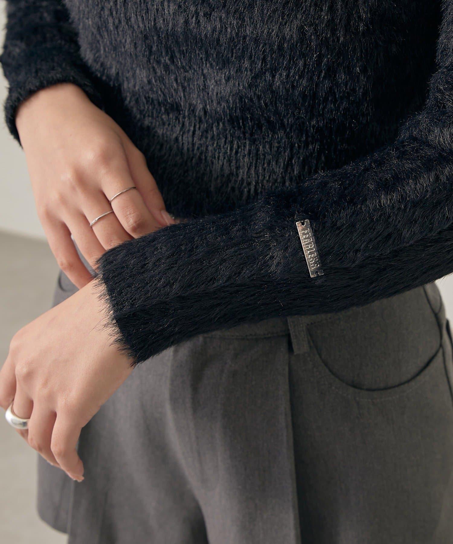 mline(エムライン) [mline]シャギーハイネックニット