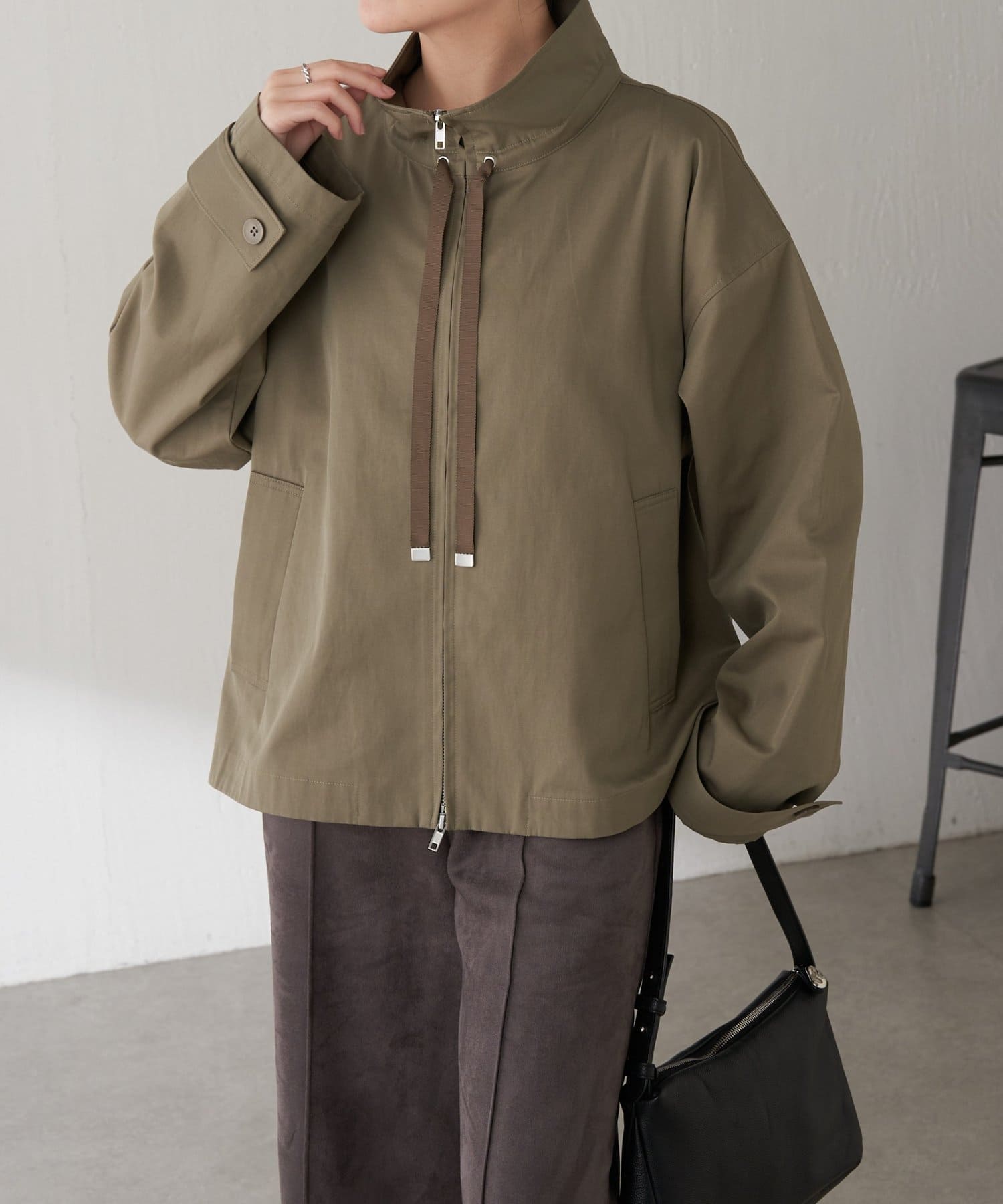 COLLAGE GALLARDAGALANTE(コラージュ ガリャルダガランテ) 【撥水機能】スタンドZIPブルゾン