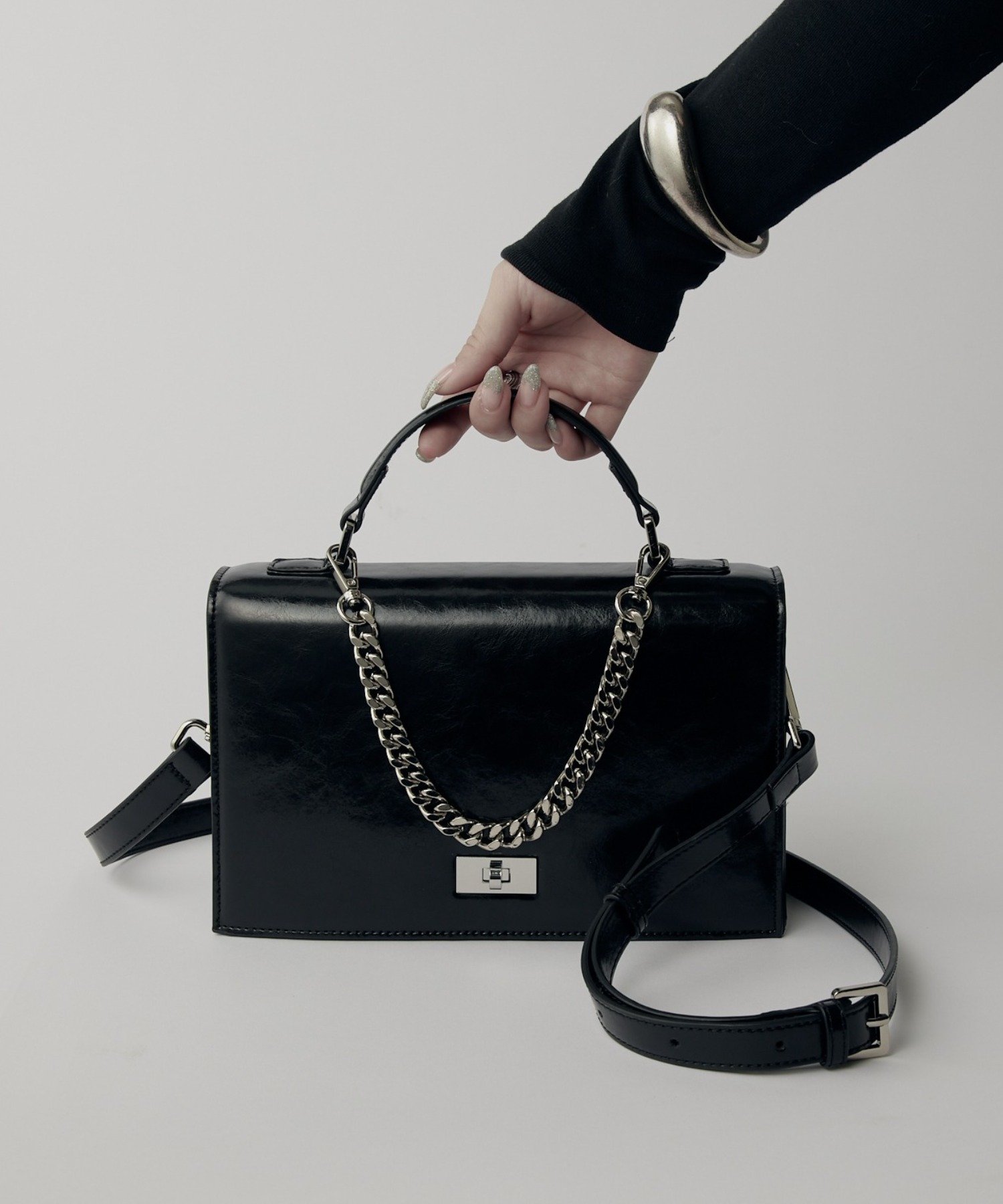 Lui's(ルイス) 【mi-企画】2wayショルダースクエアレザーバッグ