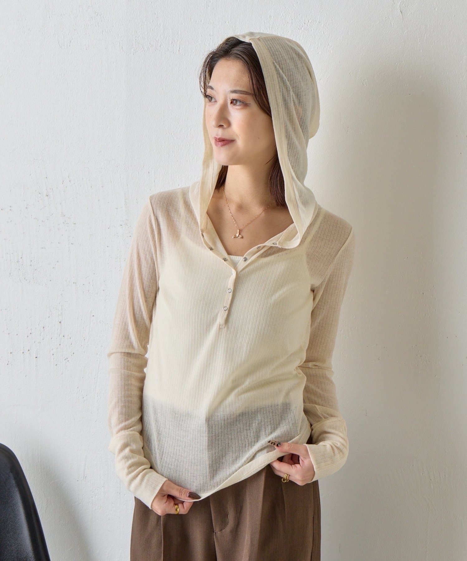 -goocy-(グーシー) コンパクトフーディーロンT