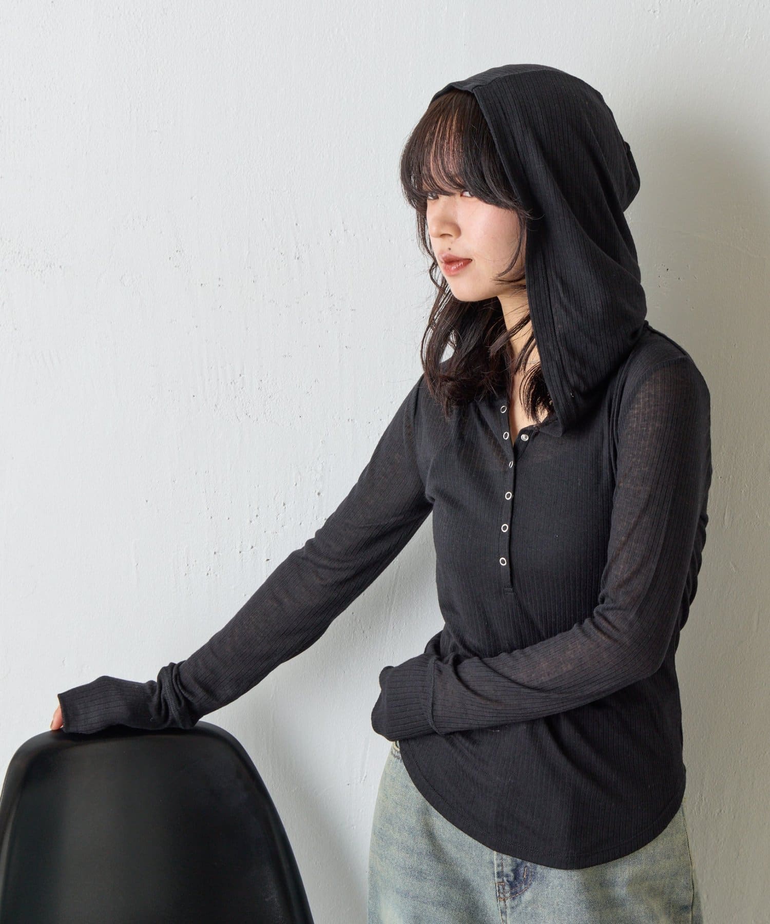 -goocy-(グーシー) コンパクトフーディーロンT