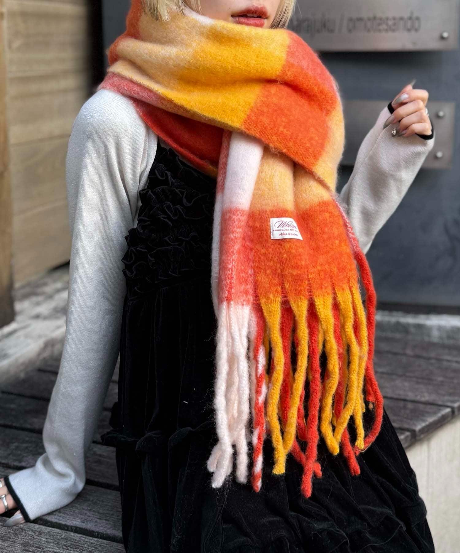 w closet(ダブルクローゼット) チェックマフラー