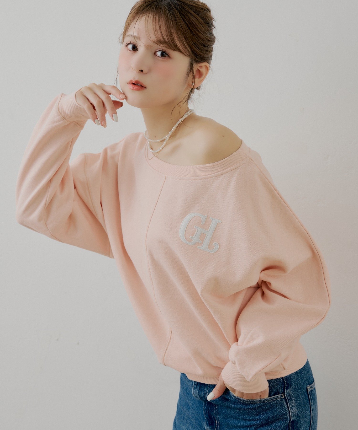 Chico(チコ) ワンショルルーズスウェット