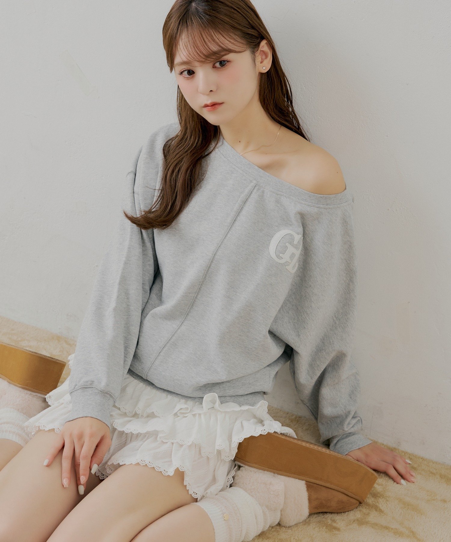 Chico(チコ) ワンショルルーズスウェット