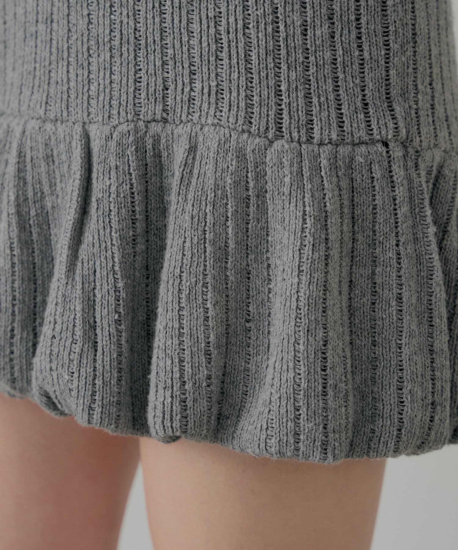 Chico(チコ) 【セットアップ対応】ニットバルーンミニスカート