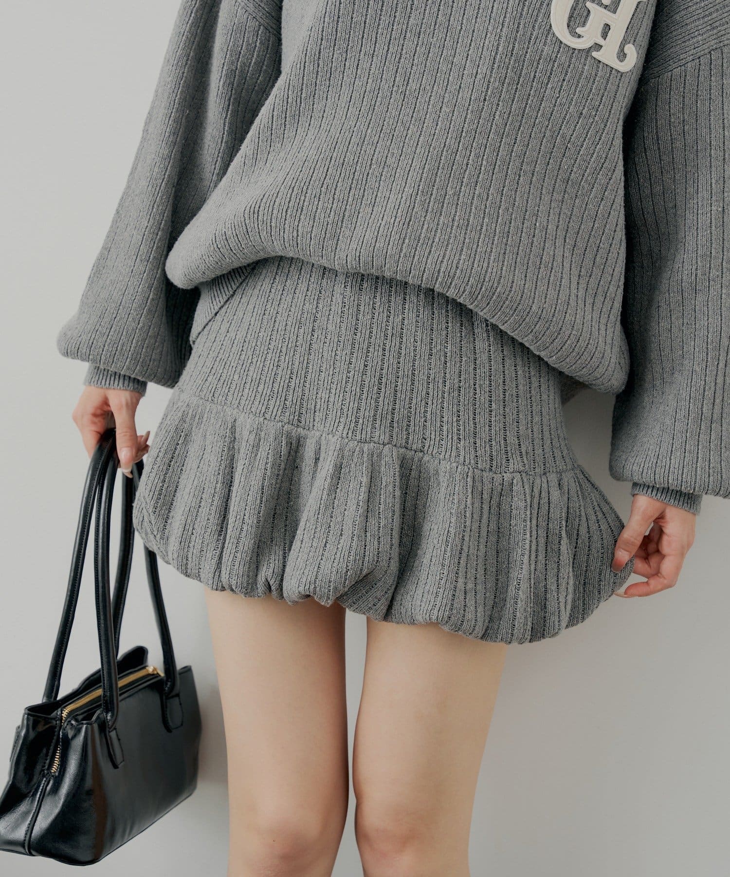 Chico(チコ) 【11/13(木)0:00販売開始】ニットバルーンミニスカート