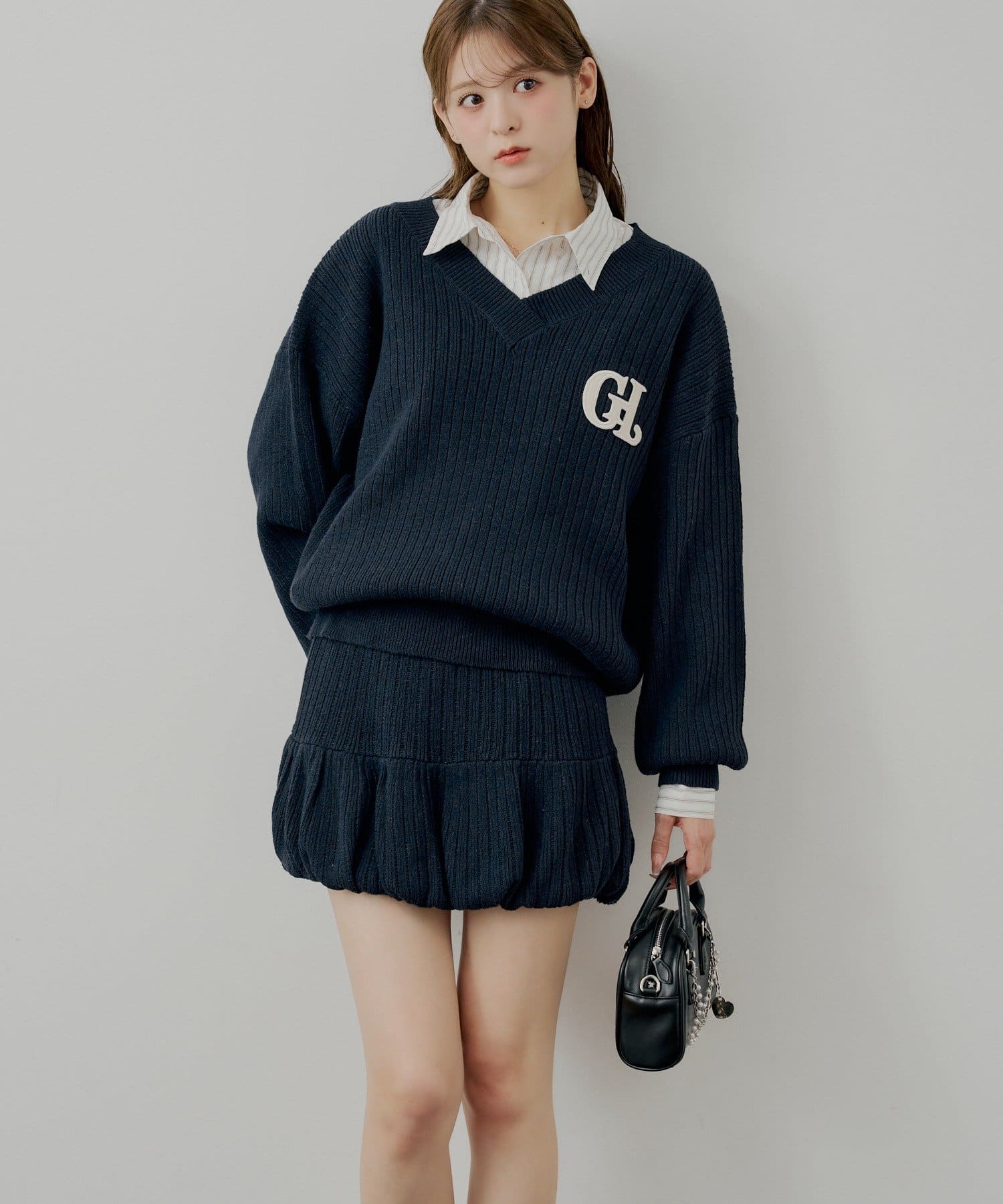 Chico(チコ) 【11/13(木)0:00販売開始】ニットバルーンミニスカート