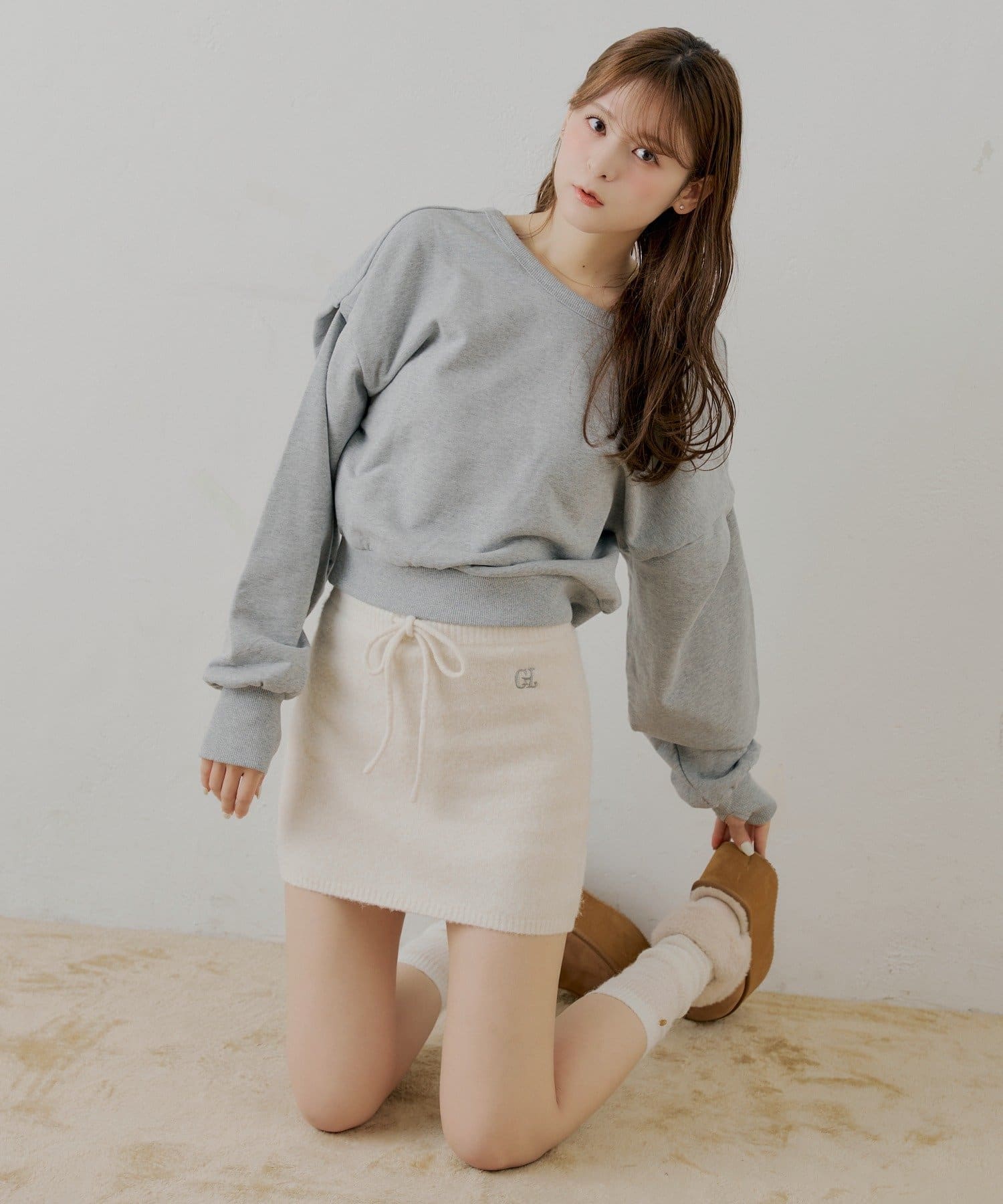 Chico(チコ) 【セットアップ対応】ニットタイトミニスカート