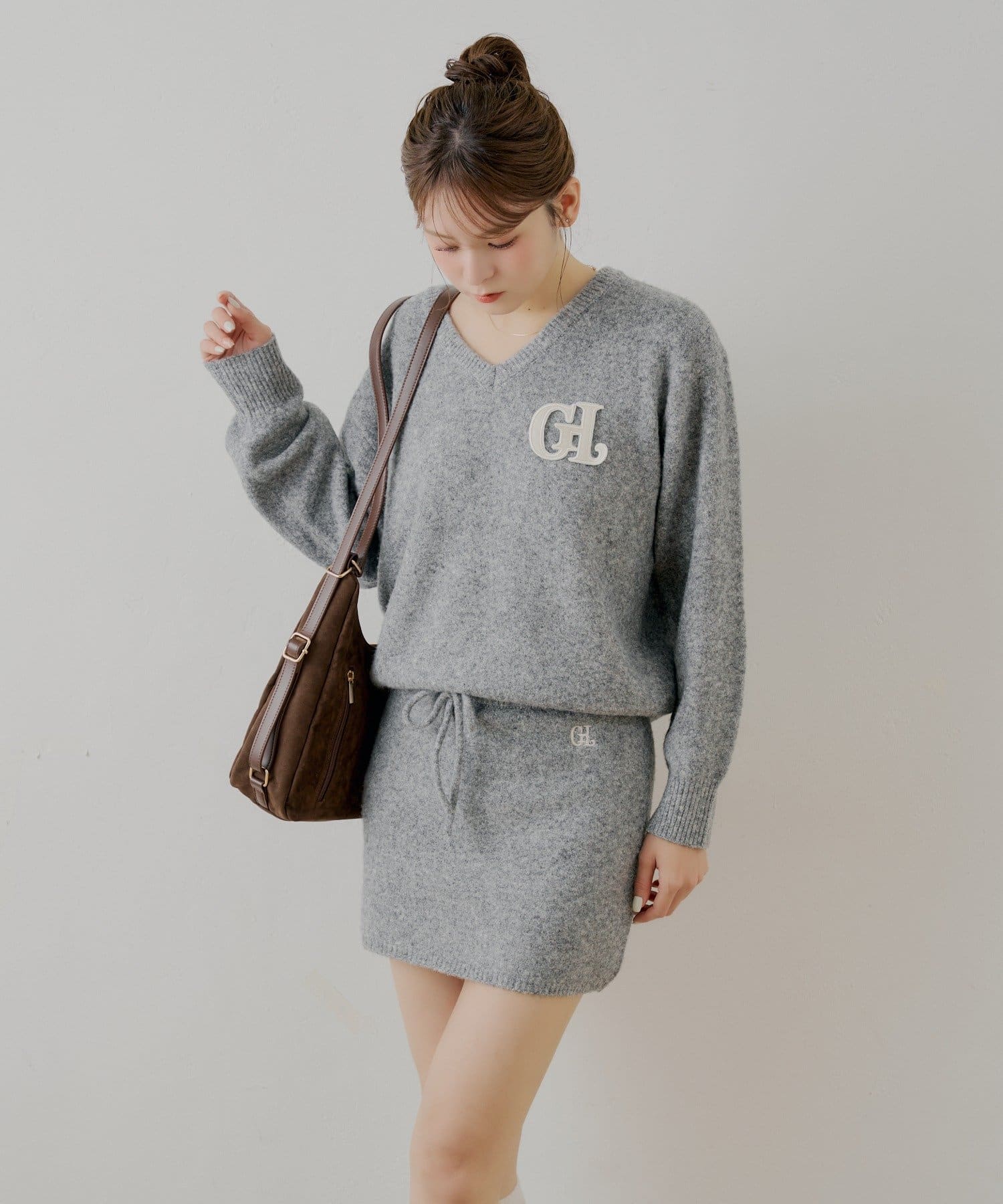 Chico(チコ) 【セットアップ対応】ニットタイトミニスカート