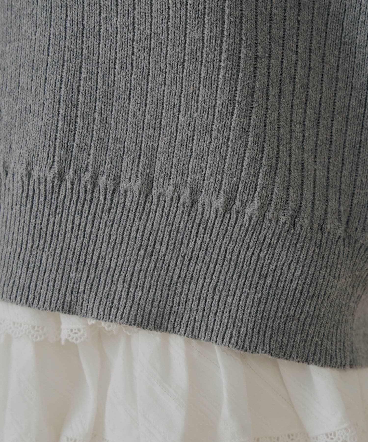 Chico(チコ) 【セットアップ対応】Vネックルーズニット