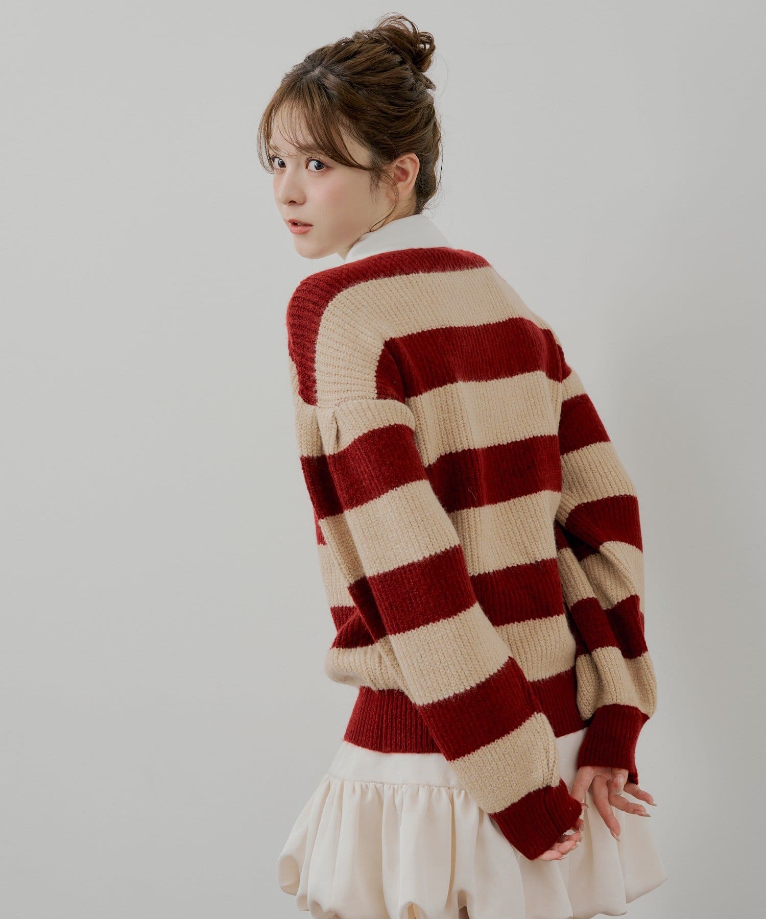 Chico(チコ) 【11/13(木)0:00販売開始】ルーズボーダーラガーニット