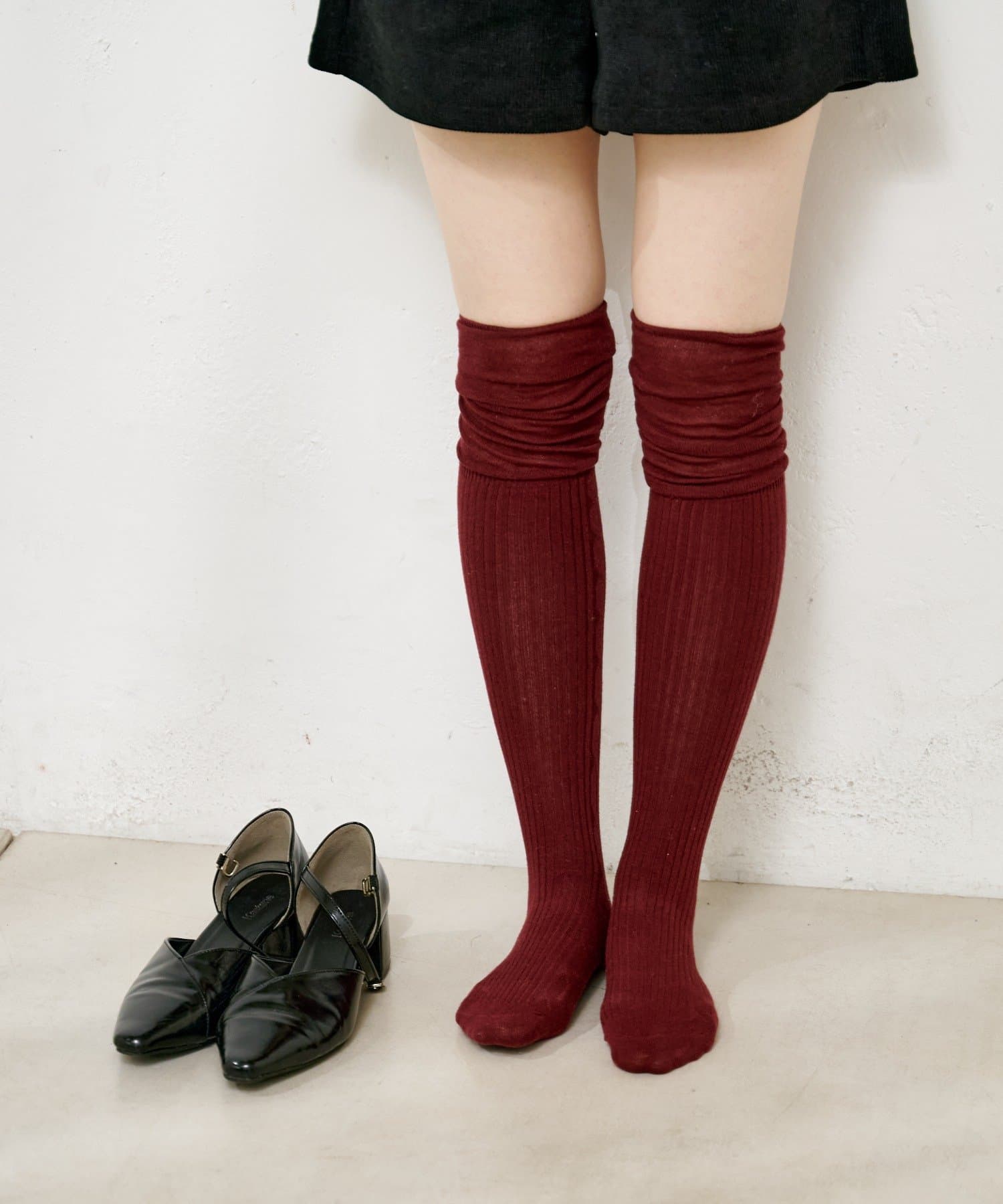 Kastane(カスタネ) リブ2WAYハイソックス