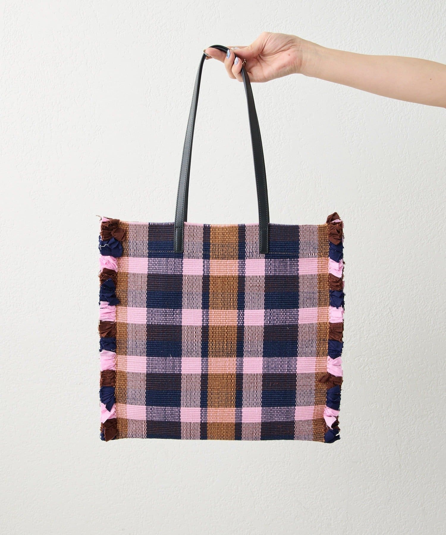 ear PAPILLONNER(イア パピヨネ) 【Jhuri Shate （ジュリシャテ）】ラグトートバッグ《A4サイズ対応/軽量340g》