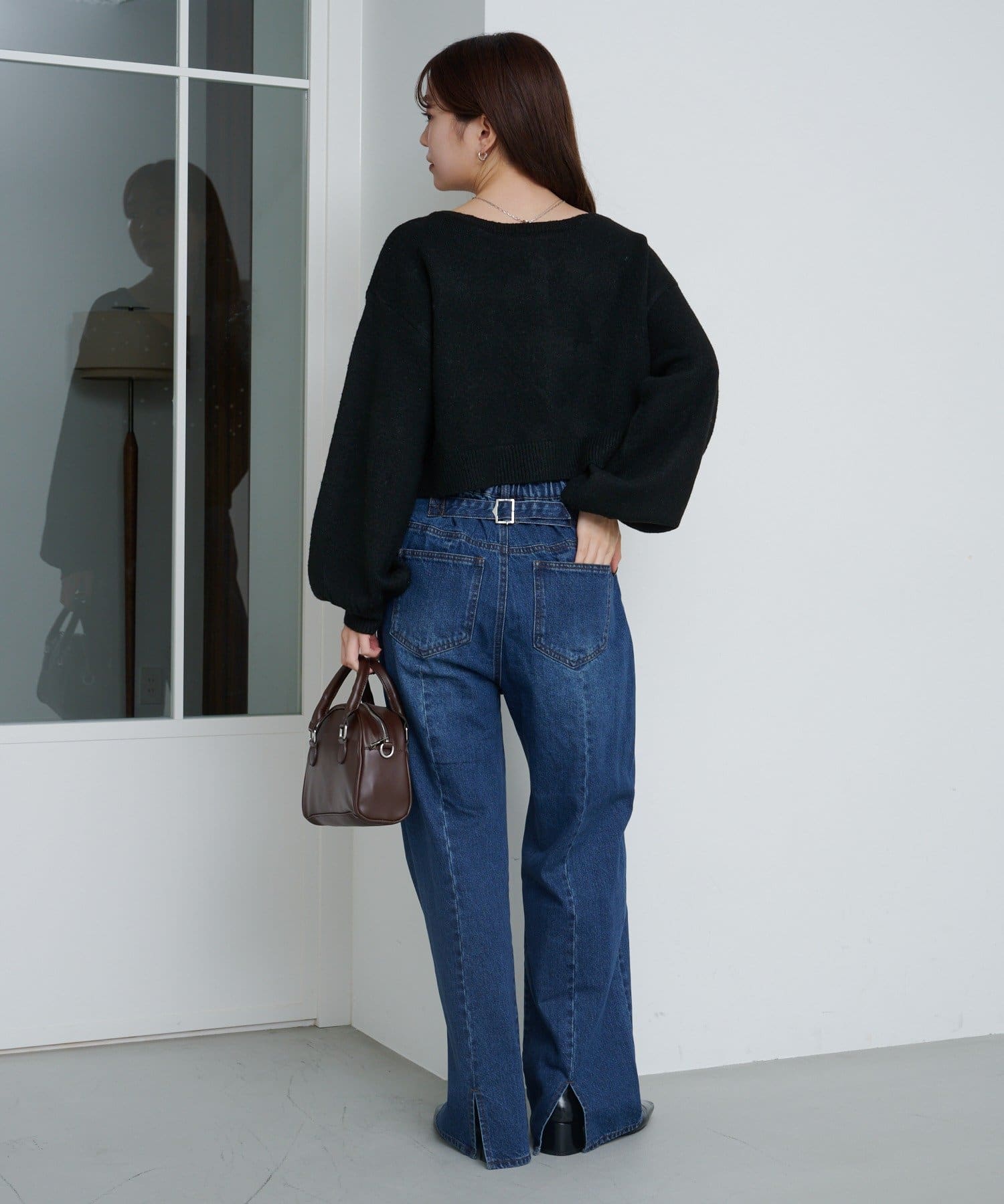 Kastane(カスタネ) 【WEB先行】MIXビジューニットカーディガン