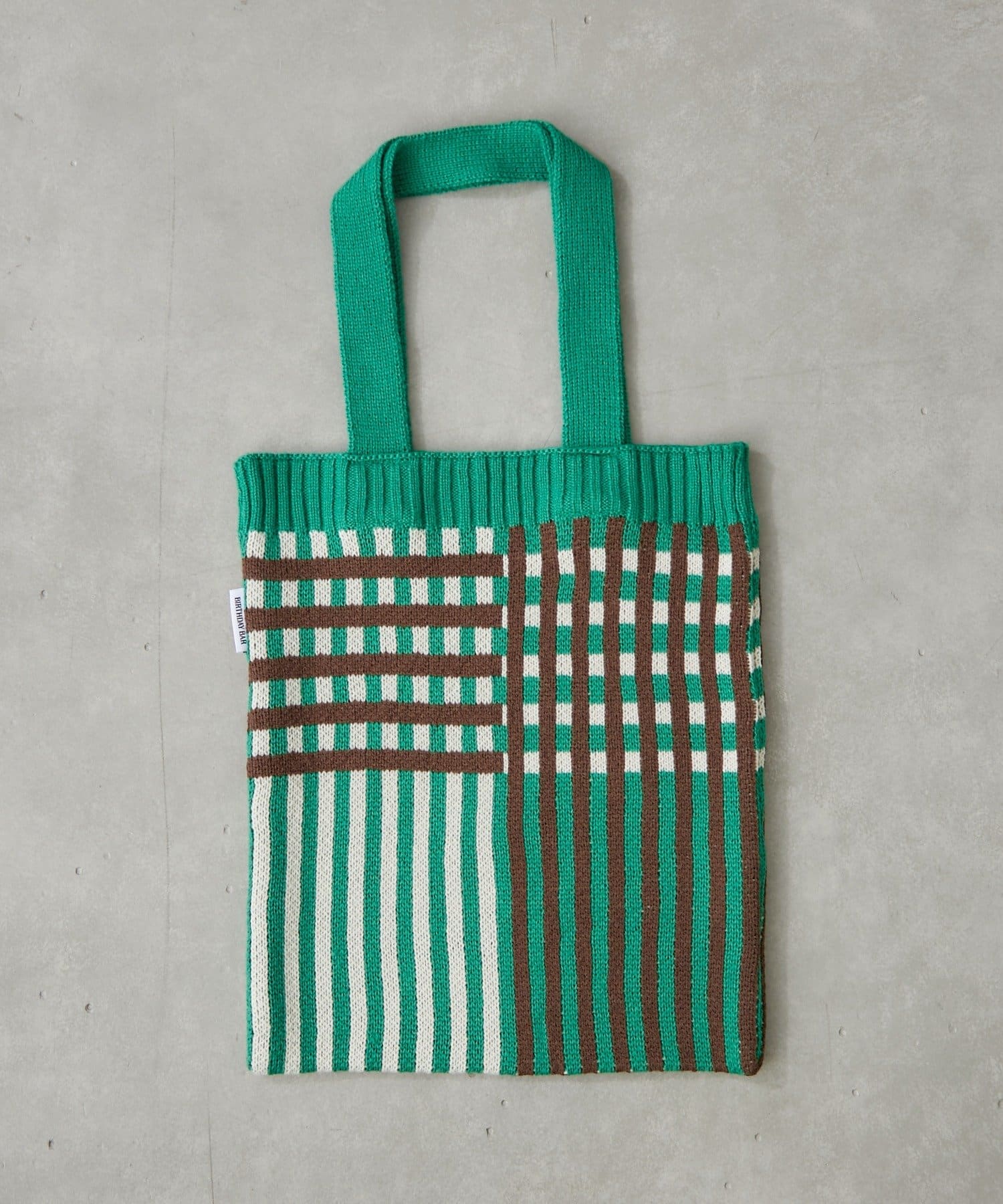 BIRTHDAY BAR(バースデイバー) ニットパターンワイドチェックバッグ