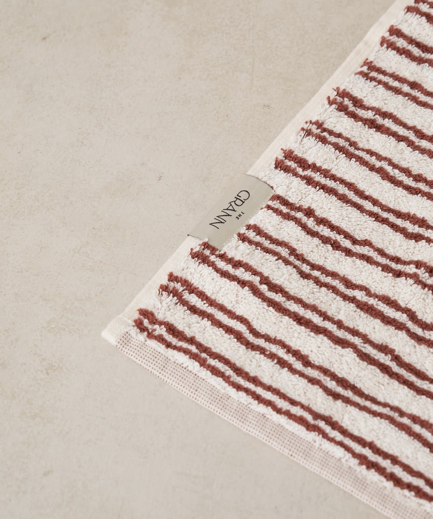 BIRTHDAY BAR(バースデイバー) 【GRANN グラン】FACE TOWEL  フェイスタオル　ブラウンストライプ