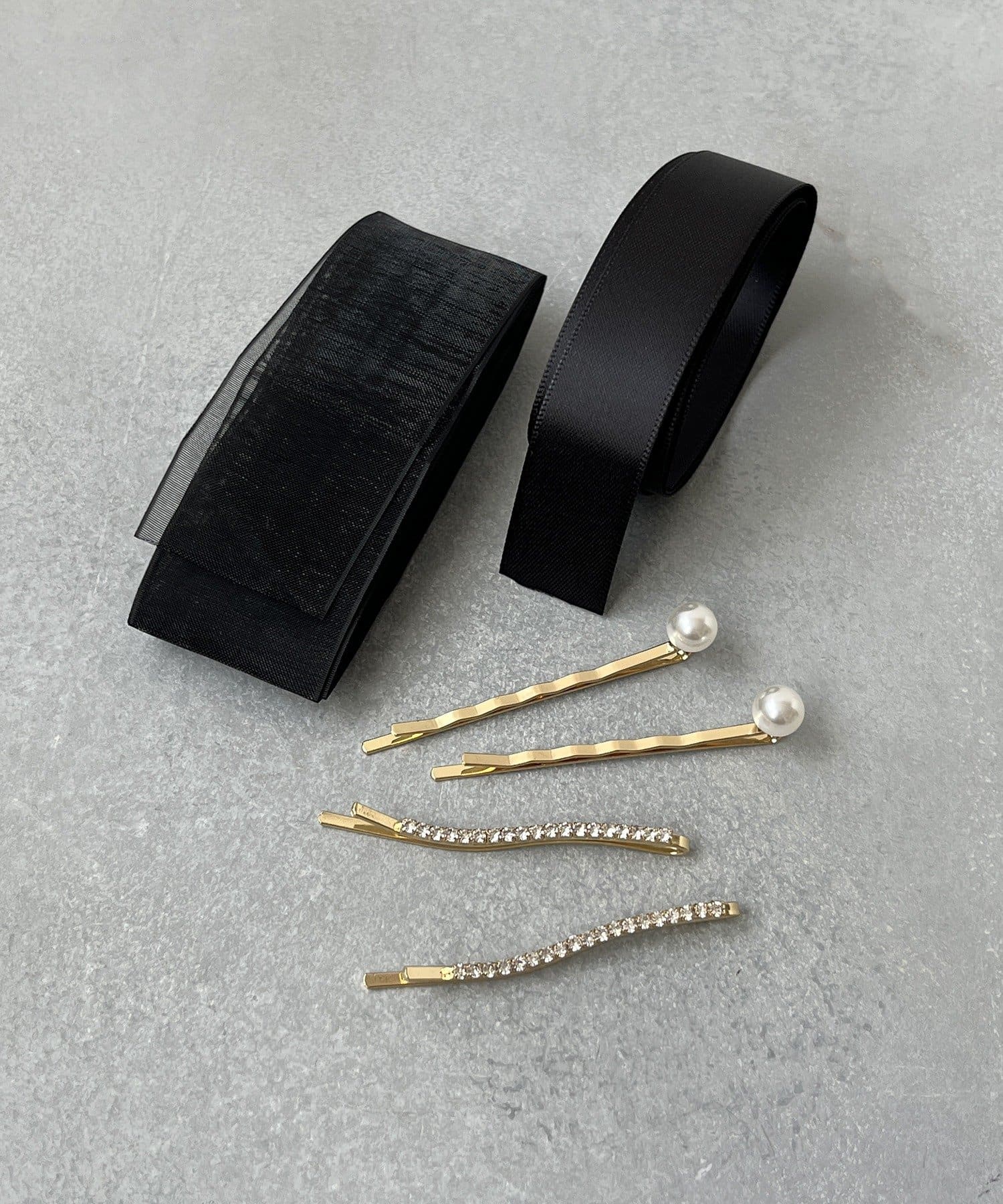 3COINS(スリーコインズ) リボンヘアピンヘアアレンジセット