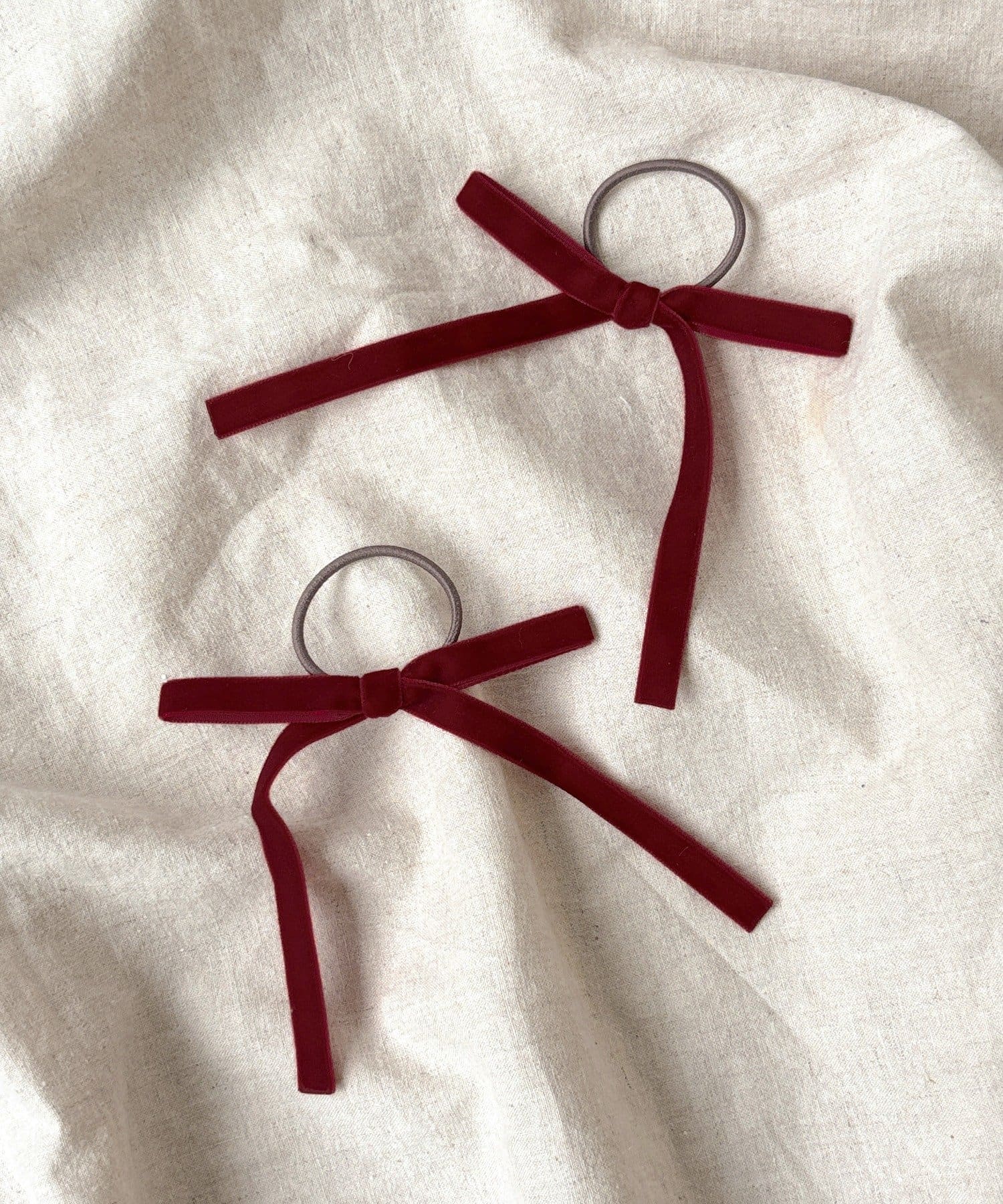 3COINS(スリーコインズ) ベロアリボンポニー2個セット／KIDS