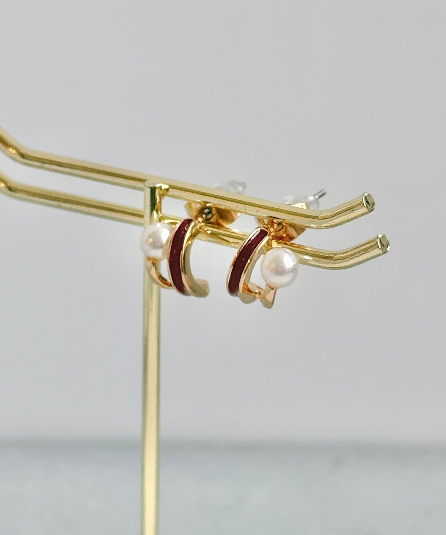 3COINS(スリーコインズ) エポパールカーブピアス