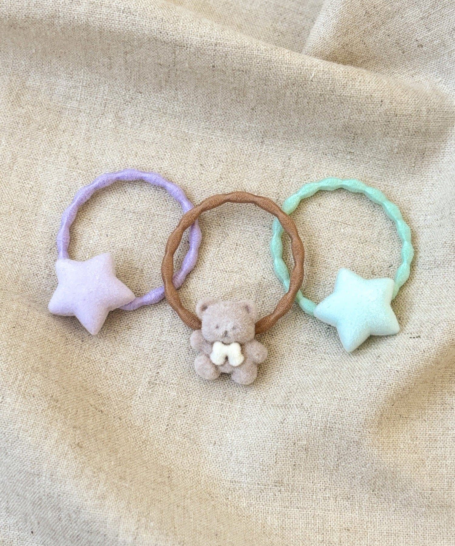 3COINS(スリーコインズ) クマ＆モチーフポニー3個セット／KIDS