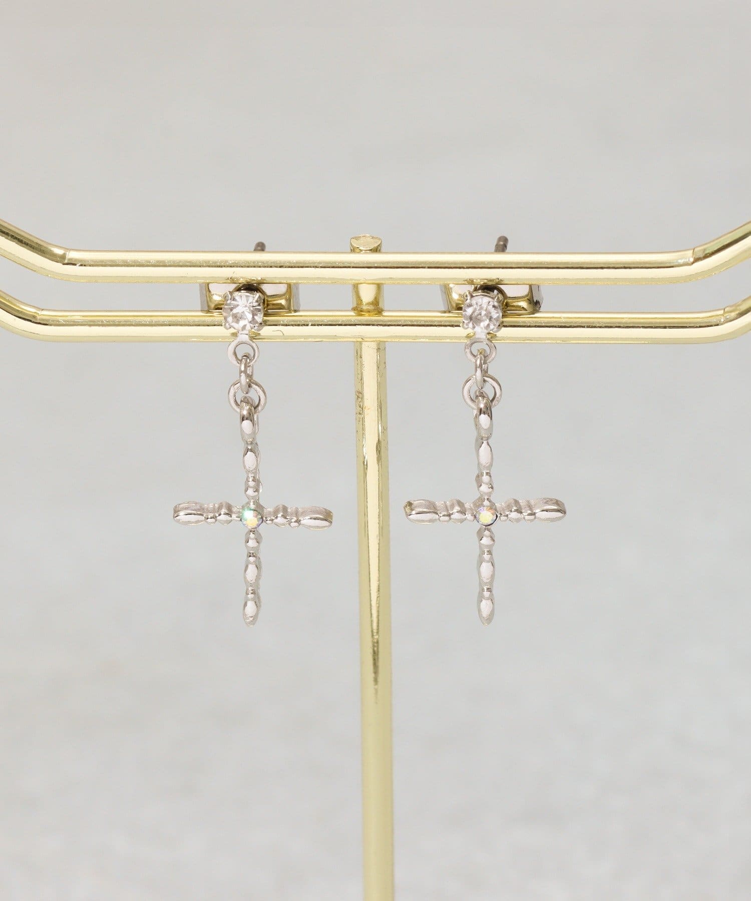 3COINS(スリーコインズ) メタルクロスピアス