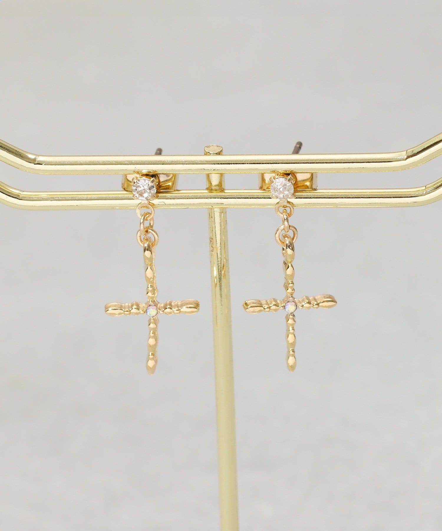 3COINS(スリーコインズ) メタルクロスピアス