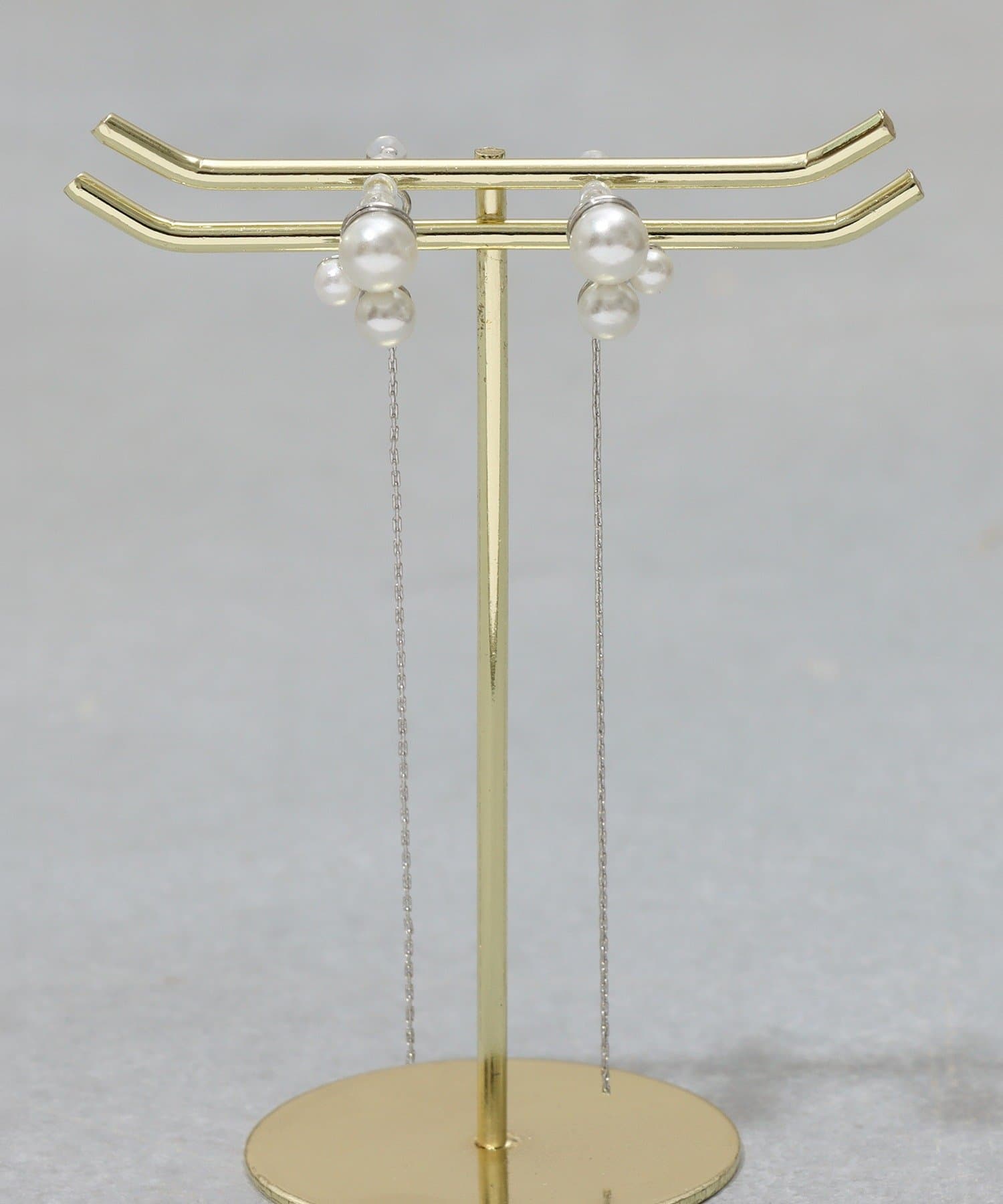 3COINS(スリーコインズ) パールライン樹脂イヤリング