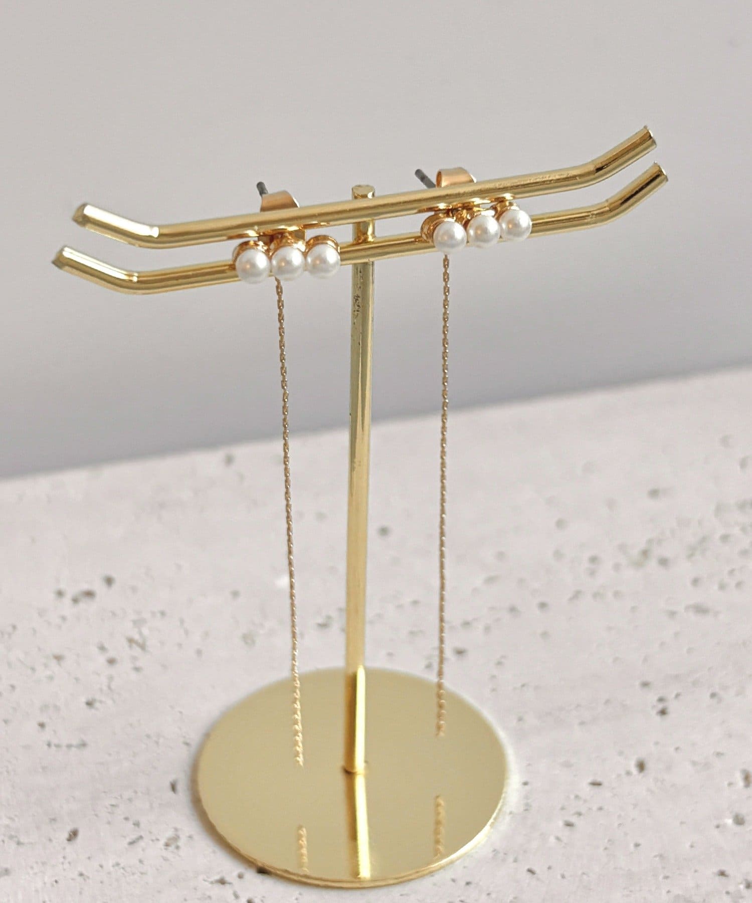 3COINS(スリーコインズ) ヨコパールバックキャッチピアス