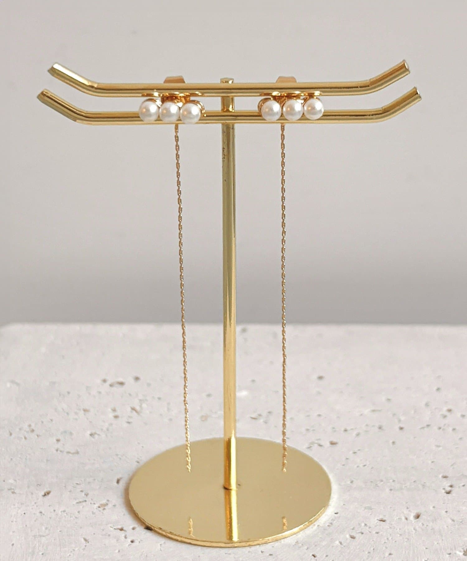 3COINS(スリーコインズ) ヨコパールバックキャッチピアス