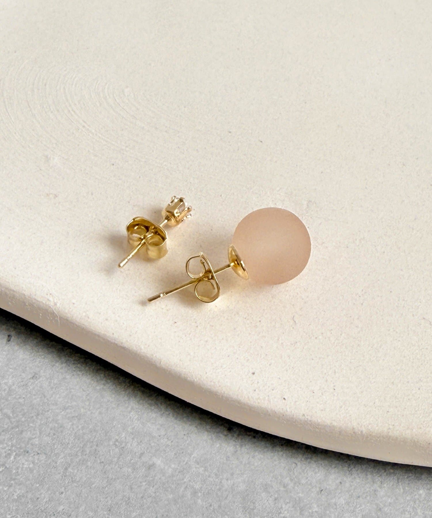 3COINS(スリーコインズ) クリアマットピアス4個セット