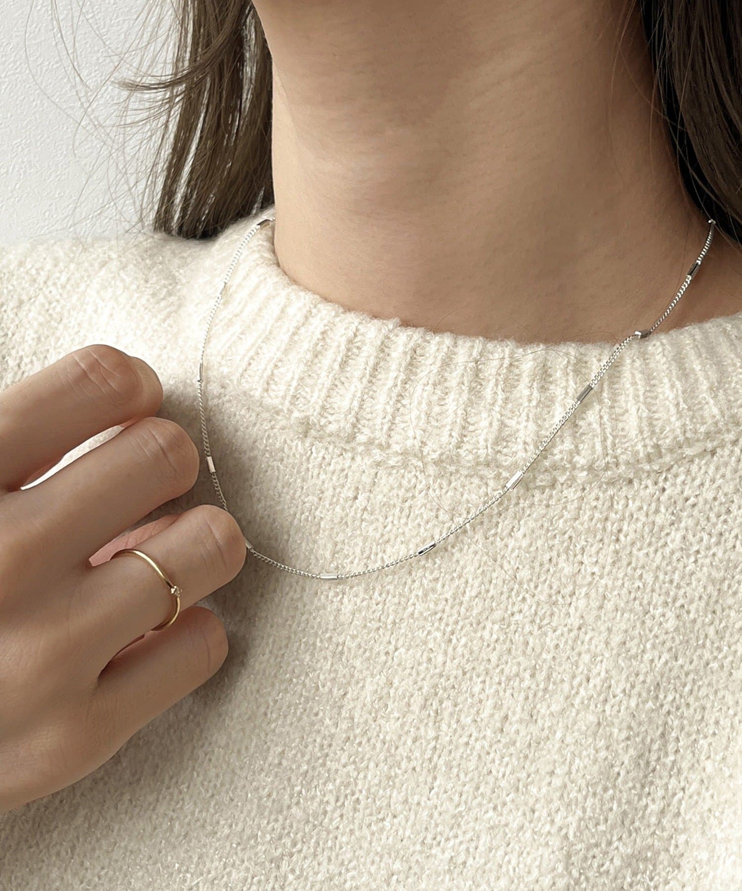 3COINS(スリーコインズ) チェーンショートネックレス