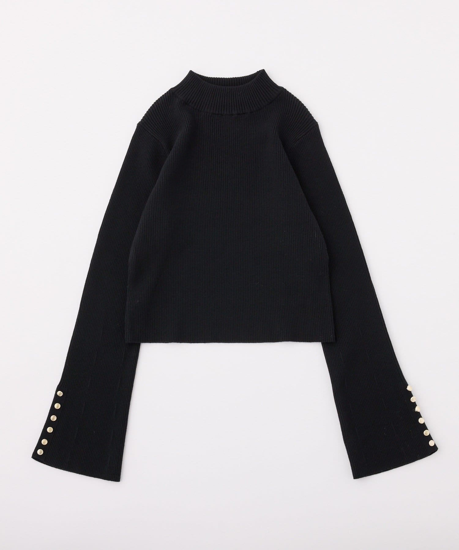 one after another NICE CLAUP(ワンアフターアナザー ナイスクラップ) 金ボタンハイネックニット