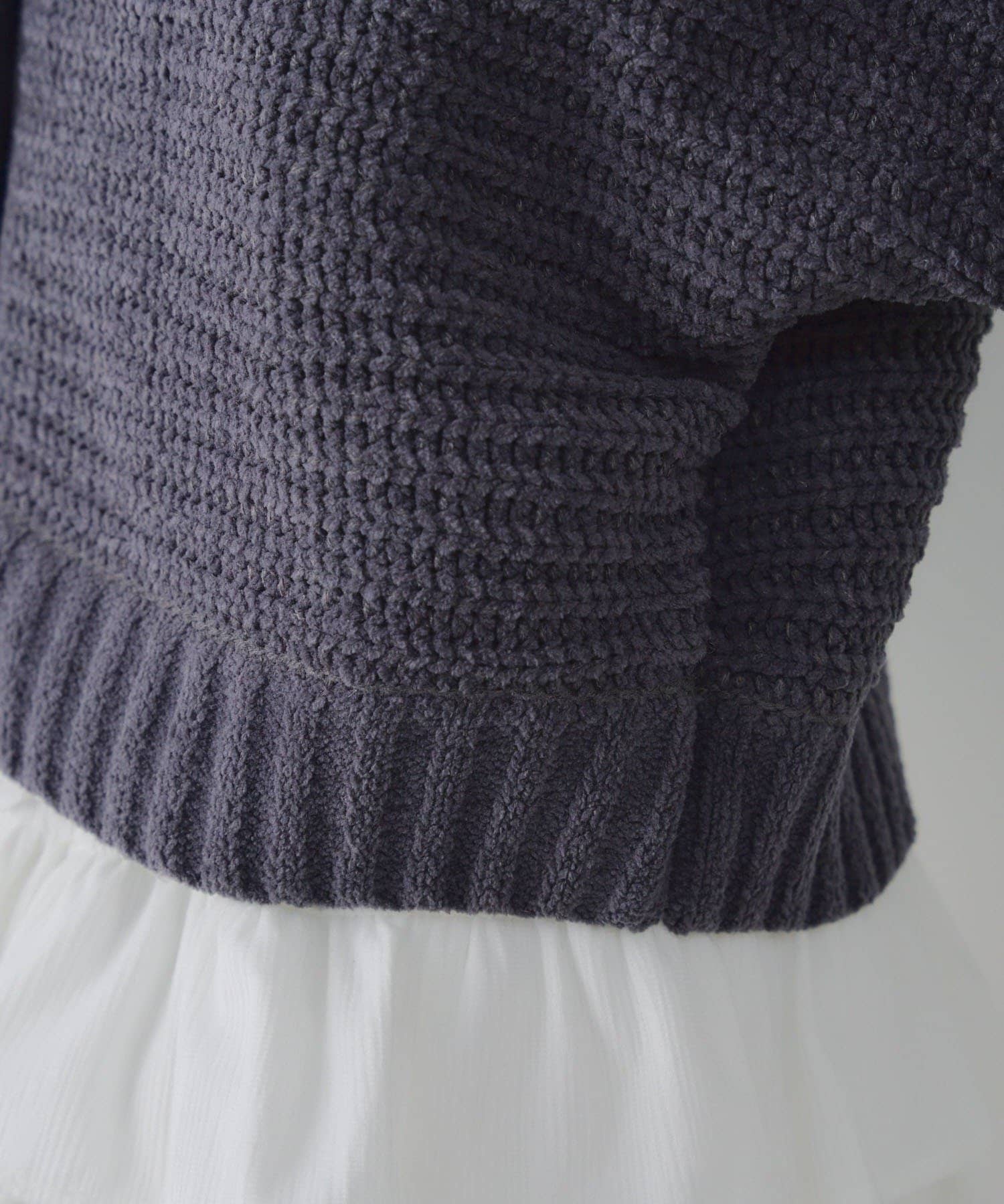 NICE CLAUP / OLIVE des OLIVE OUTLET(ナイスクラップ  / オリーブ デ オリーブ アウトレット) 【RMAF】肩リボンモールプルオーバー