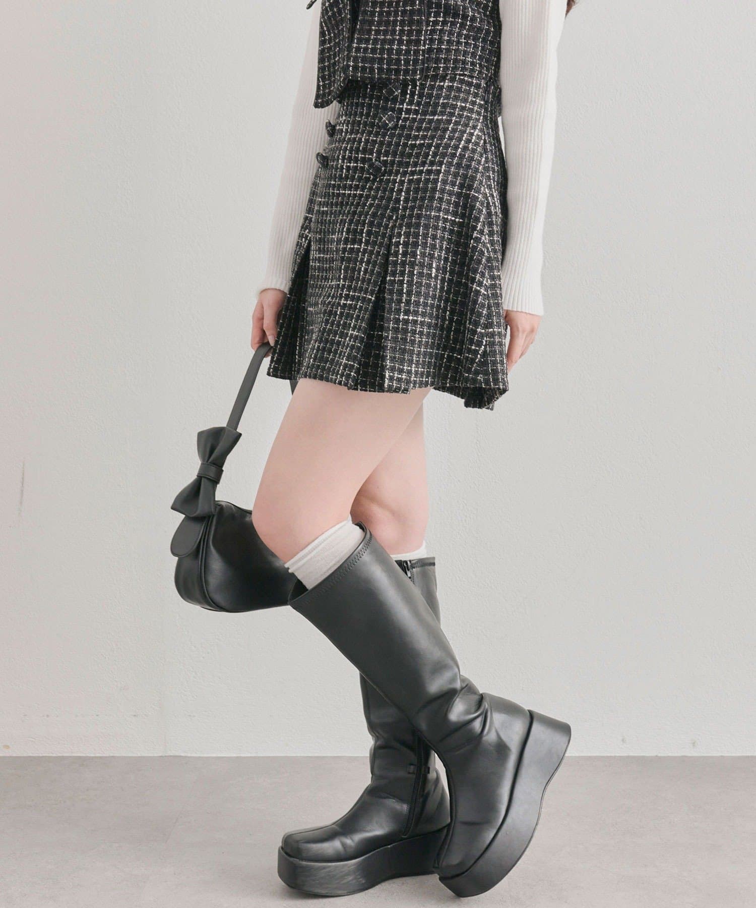 OLIVE des OLIVE(オリーブ デ オリーブ) ツイードミニスカート