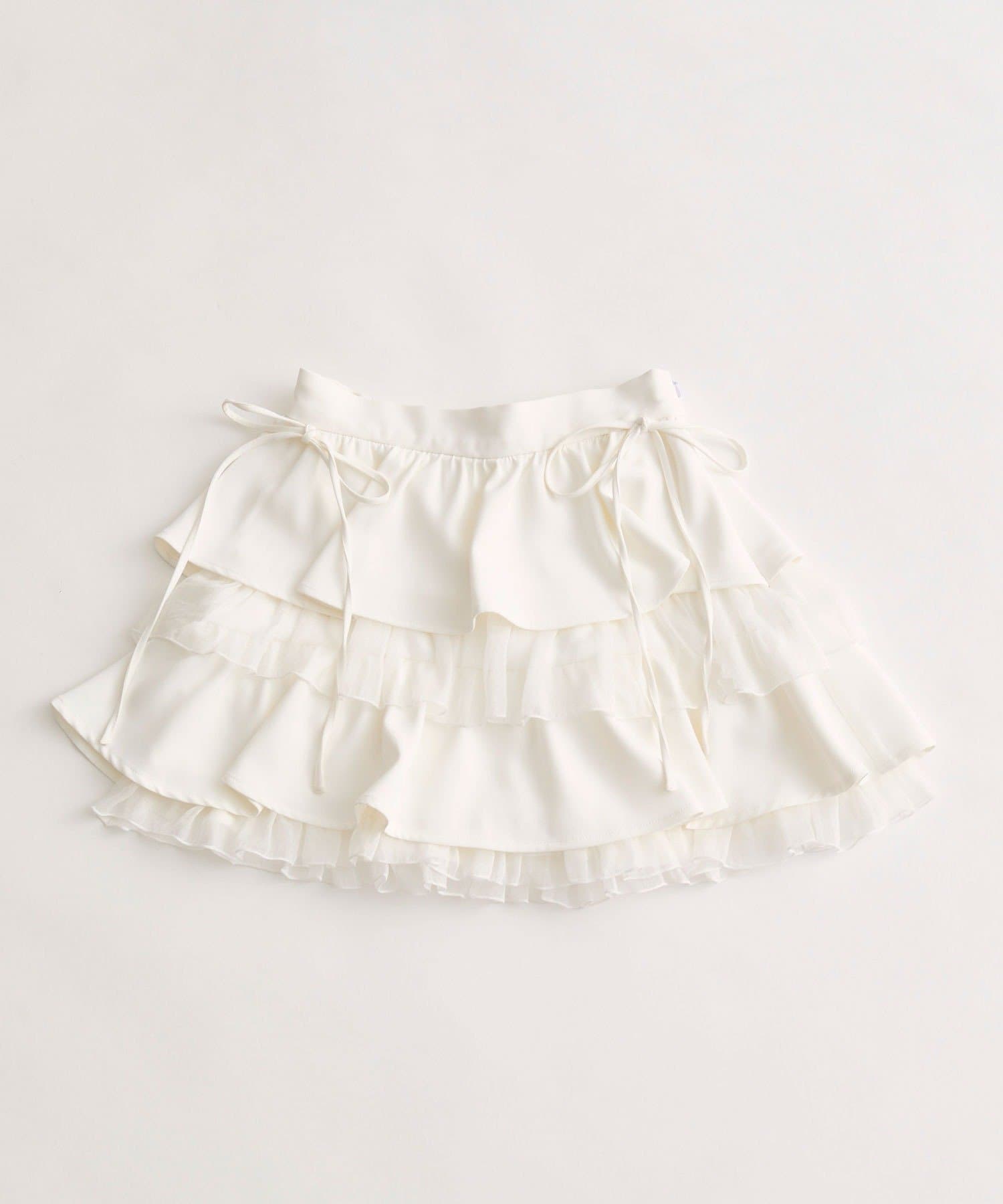 OLIVE des OLIVE(オリーブ デ オリーブ) ラッフルティアードミニスカート