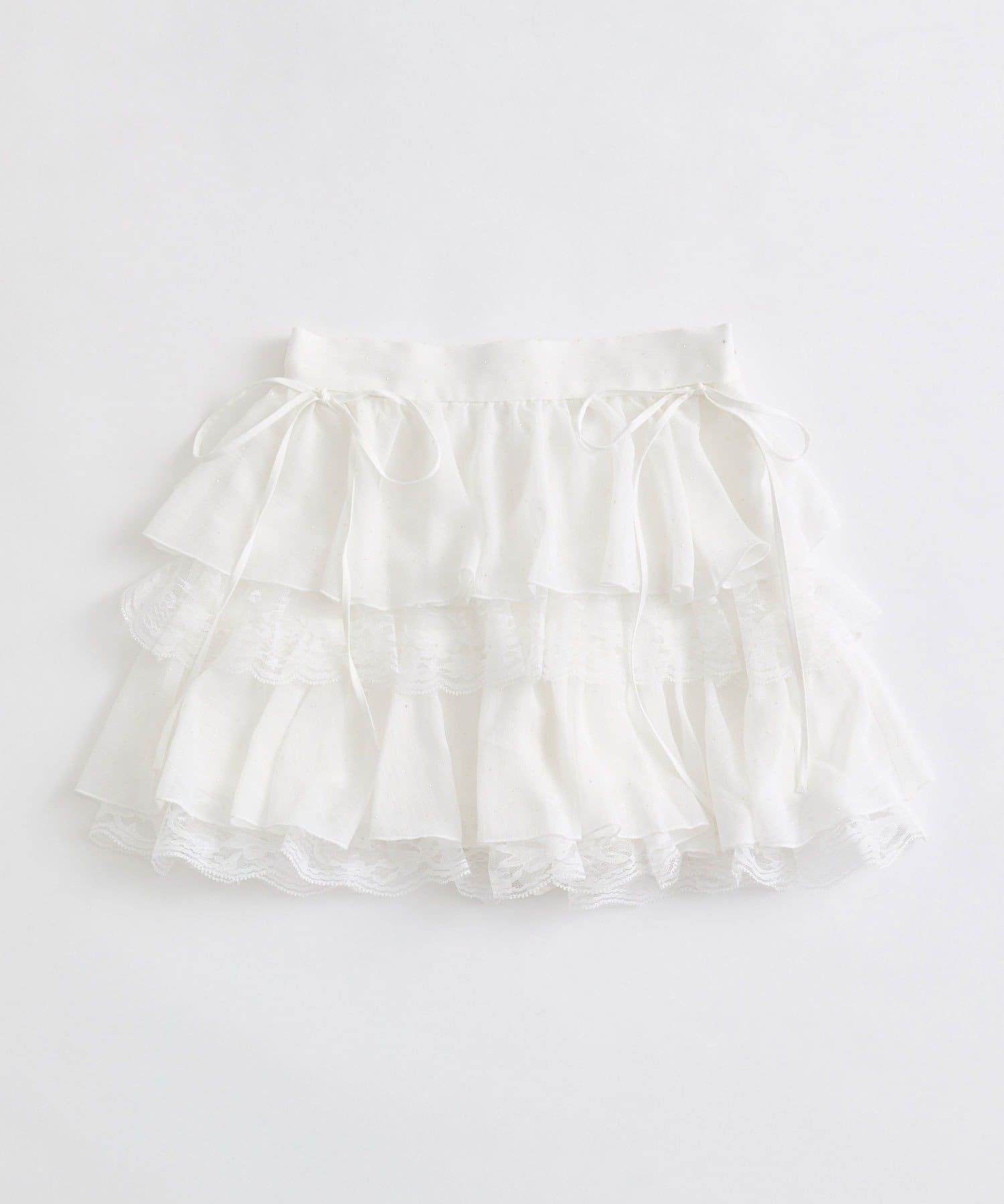 OLIVE des OLIVE(オリーブ デ オリーブ) ラッフルティアードミニスカート