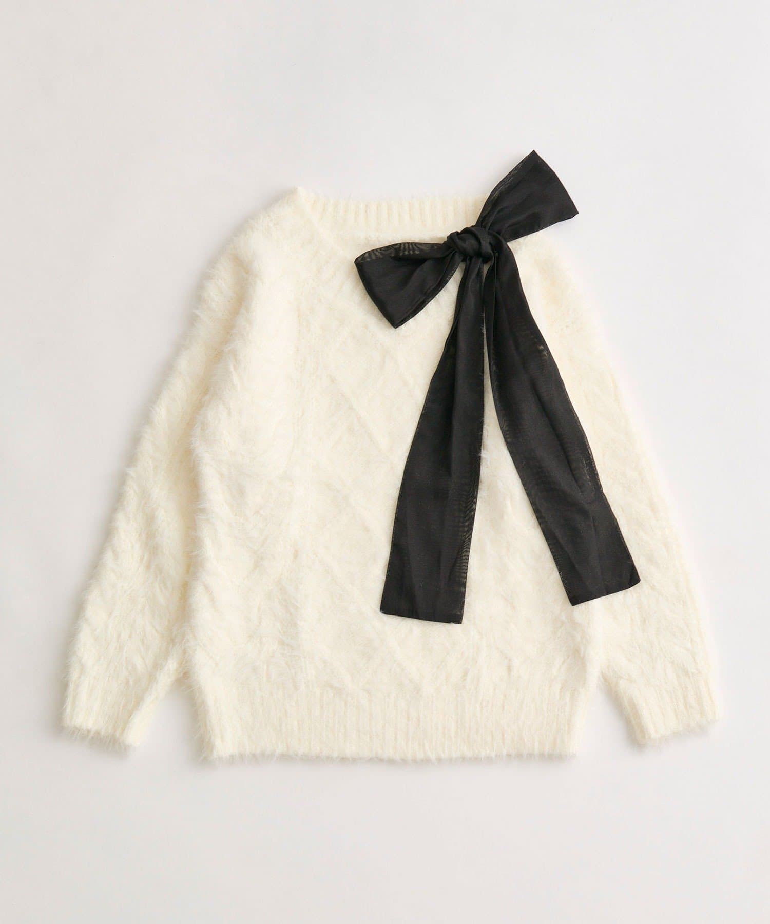 OLIVE des OLIVE(オリーブ デ オリーブ) フワフワケーブルニットワンピ