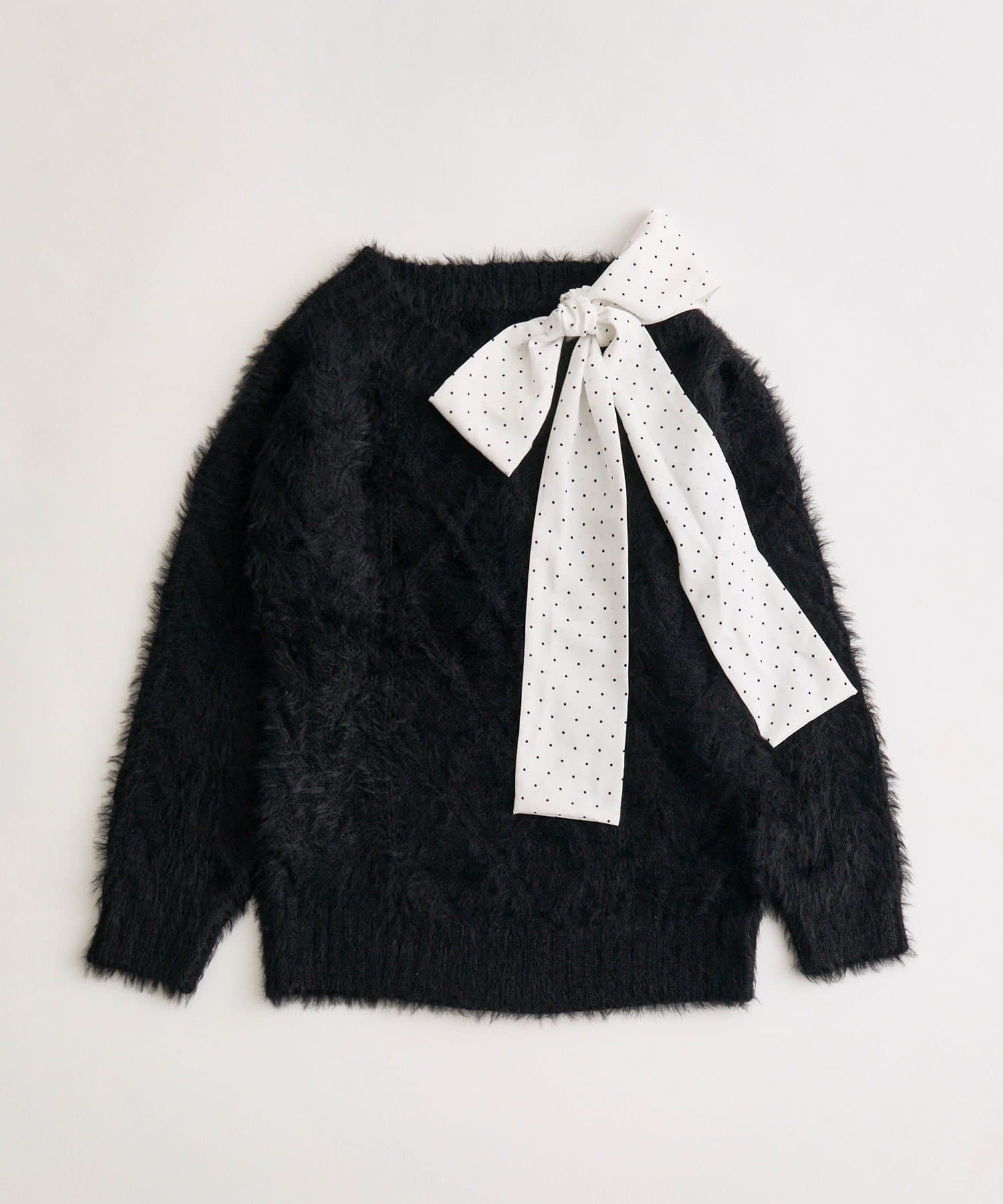 OLIVE des OLIVE(オリーブ デ オリーブ) フワフワケーブルニットワンピ