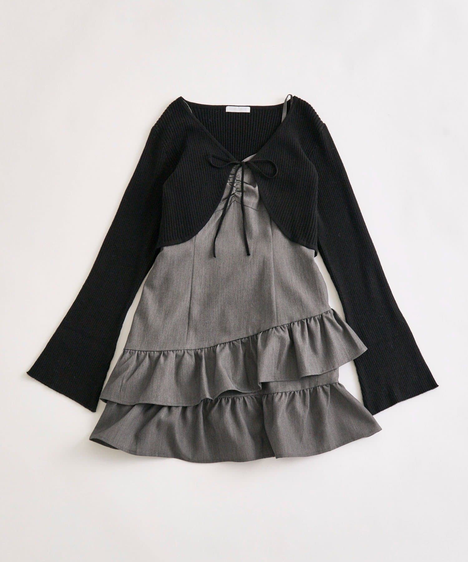 OLIVE des OLIVE(オリーブ デ オリーブ) ニットボレロセットワンピ