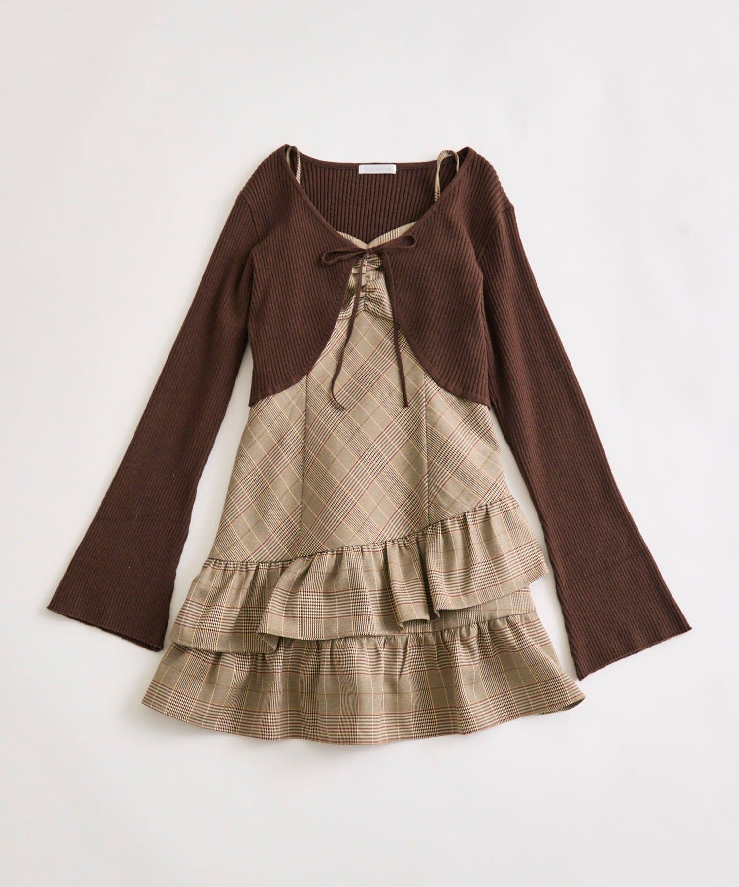 OLIVE des OLIVE(オリーブ デ オリーブ) ニットボレロセットワンピ