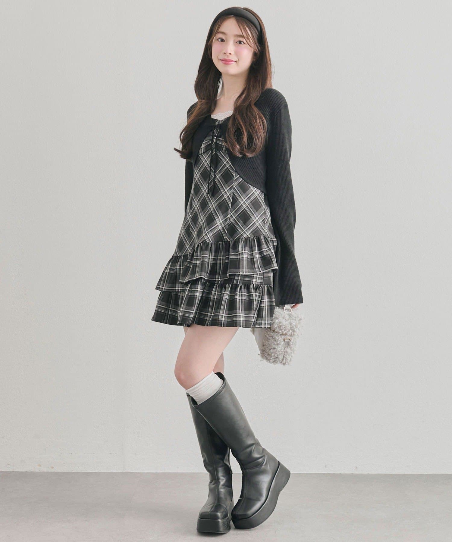 OLIVE des OLIVE(オリーブ デ オリーブ) ニットボレロセットワンピ