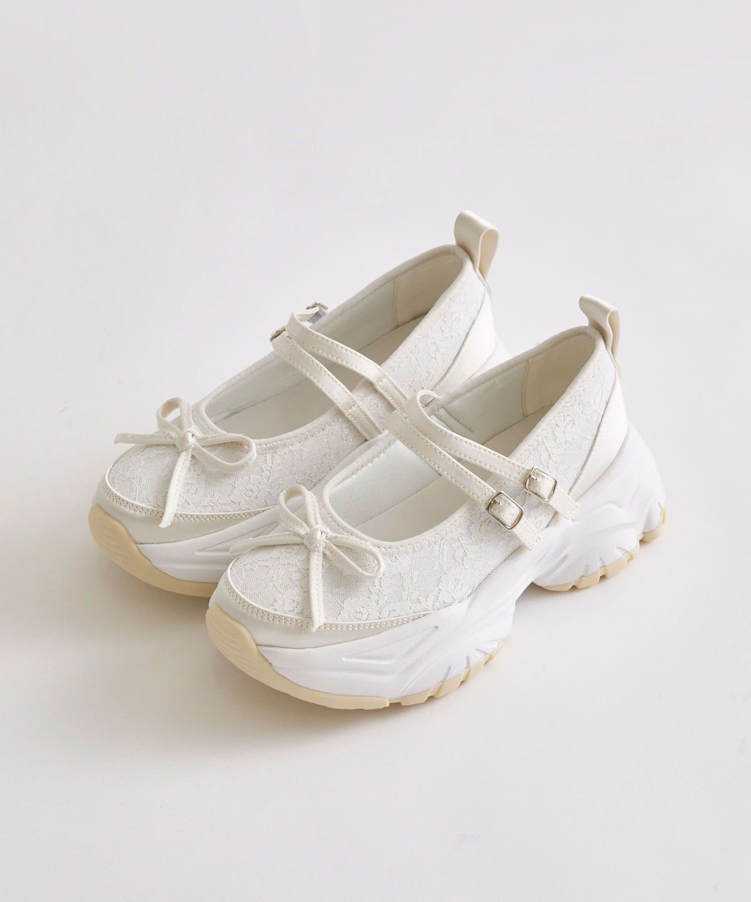 OLIVE des OLIVE(オリーブ デ オリーブ) レースバレエシューズ