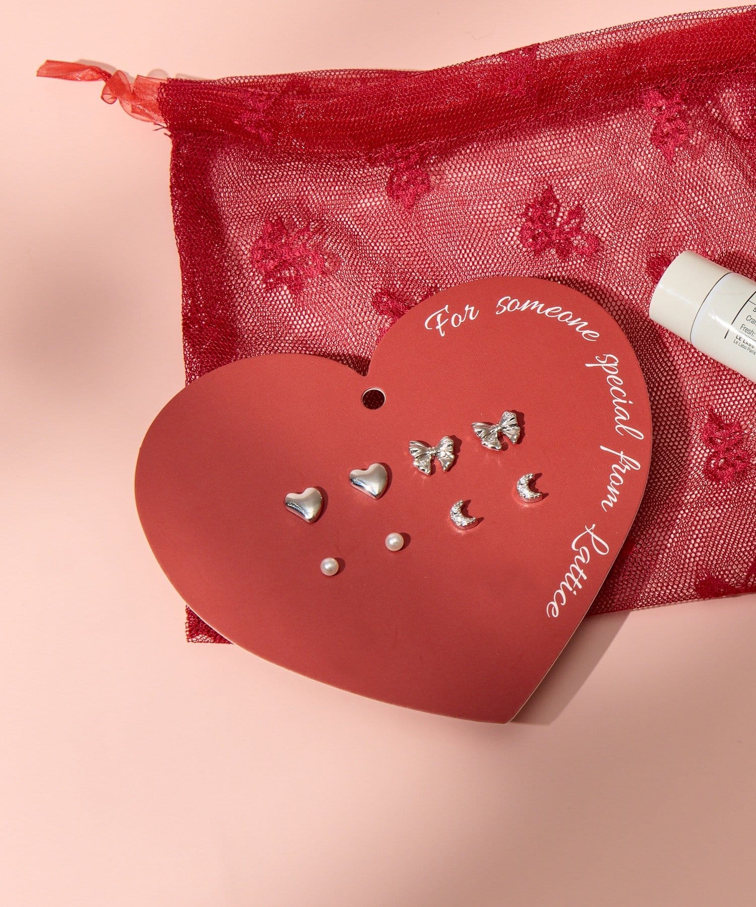 Lattice(ラティス) パールリボンピアスセット(8P)