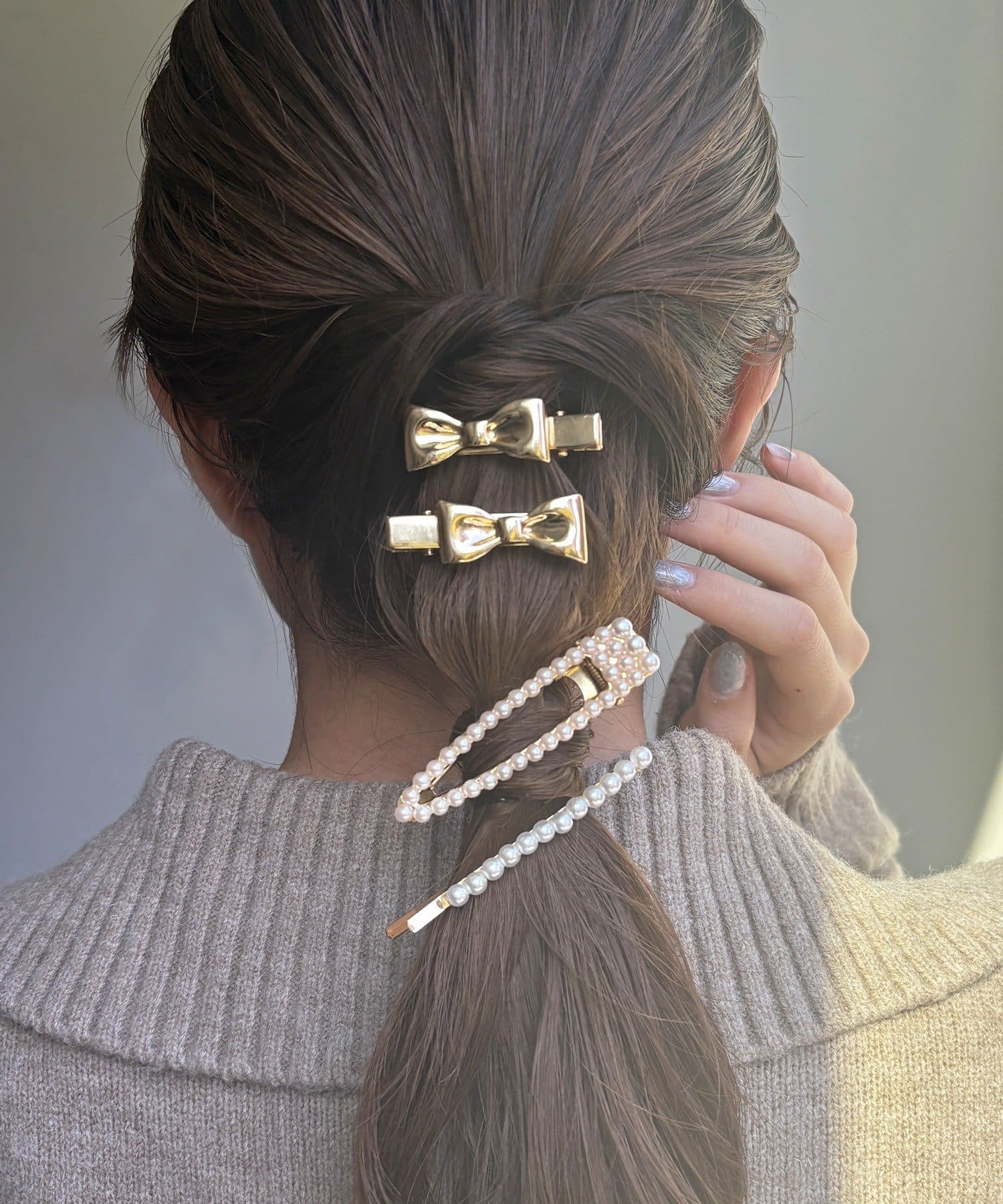 Lattice(ラティス) メタルリボンクリップ/ヘアピンセット(4P)