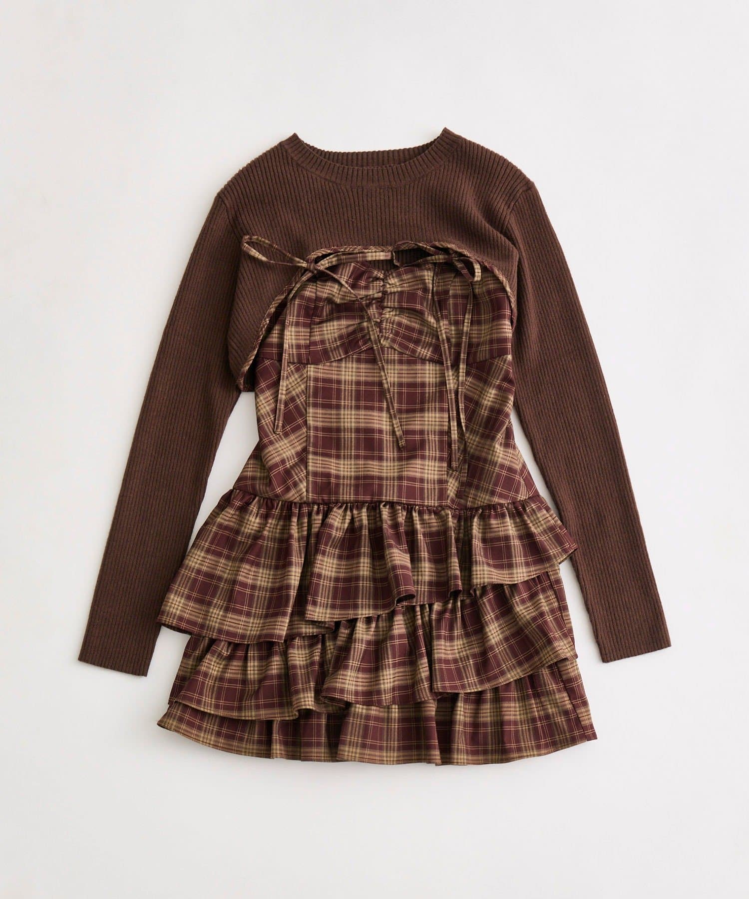 OLIVE des OLIVE(オリーブ デ オリーブ) ニットセットミニキャミワンピース