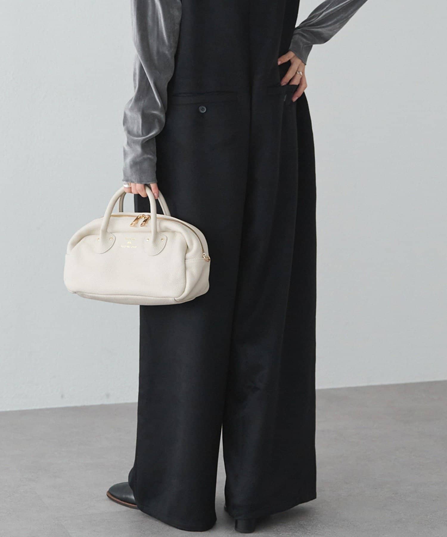 PUAL CE CIN(ピュアルセシン) ウール混リバーオールインワン