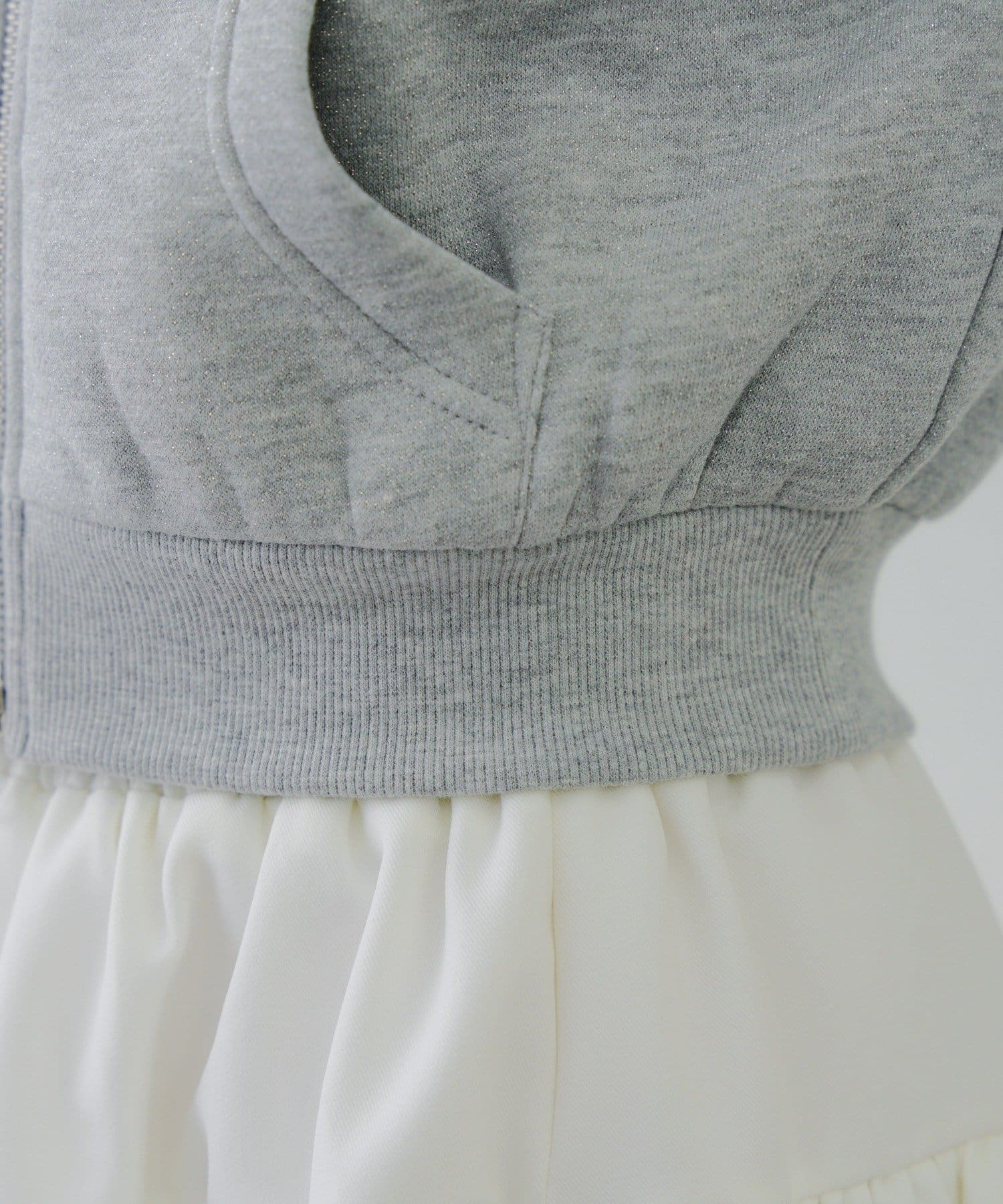 Remind me and forever(リマインドミーアンドフォーエバー) 【SETUP対応アイテム】ラメロゴ裏起毛ファーパーカー