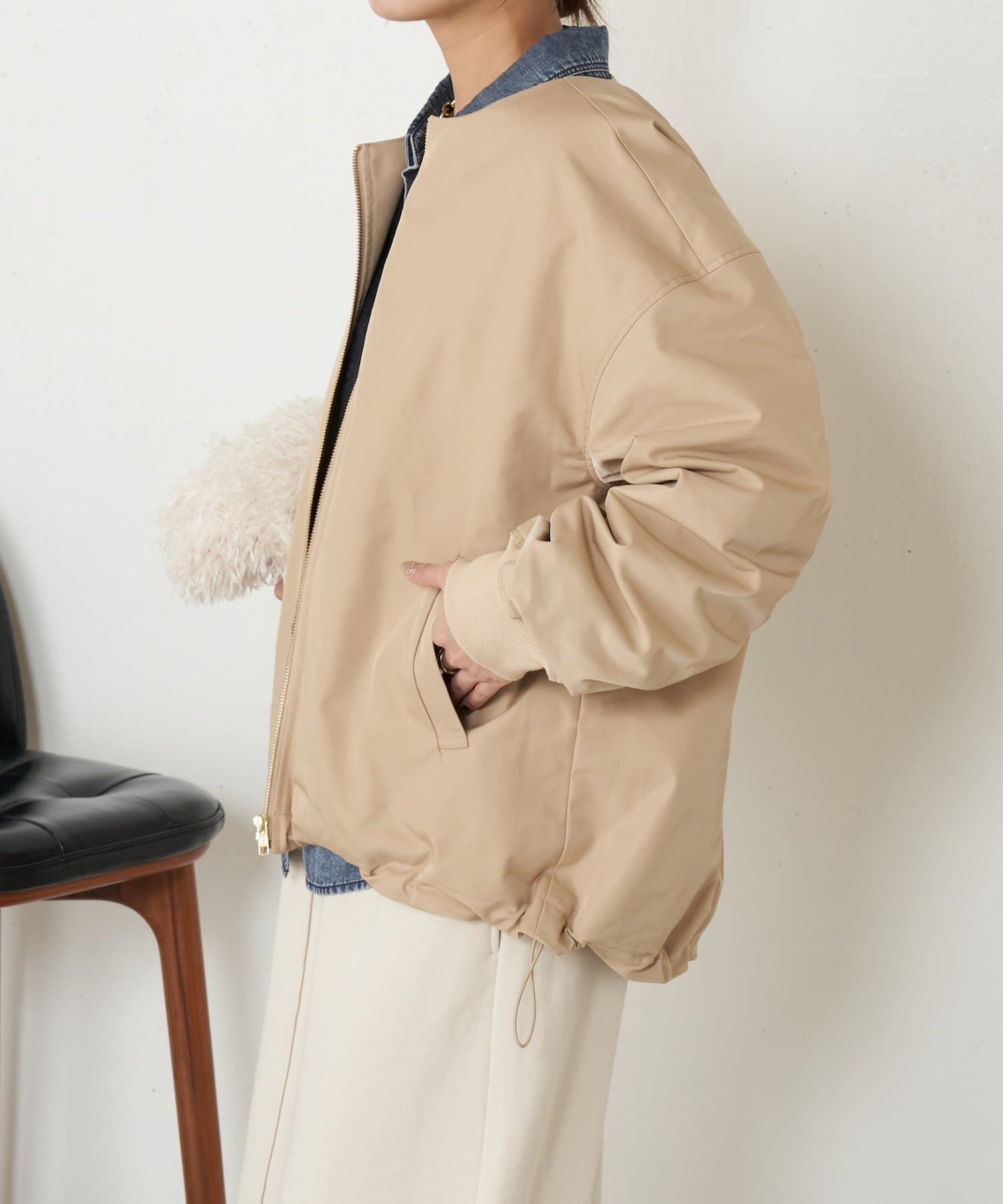 Jena　espace merveilleux(ジェナ　エスパスメルヴェイユ) 中綿バックギャザーコート